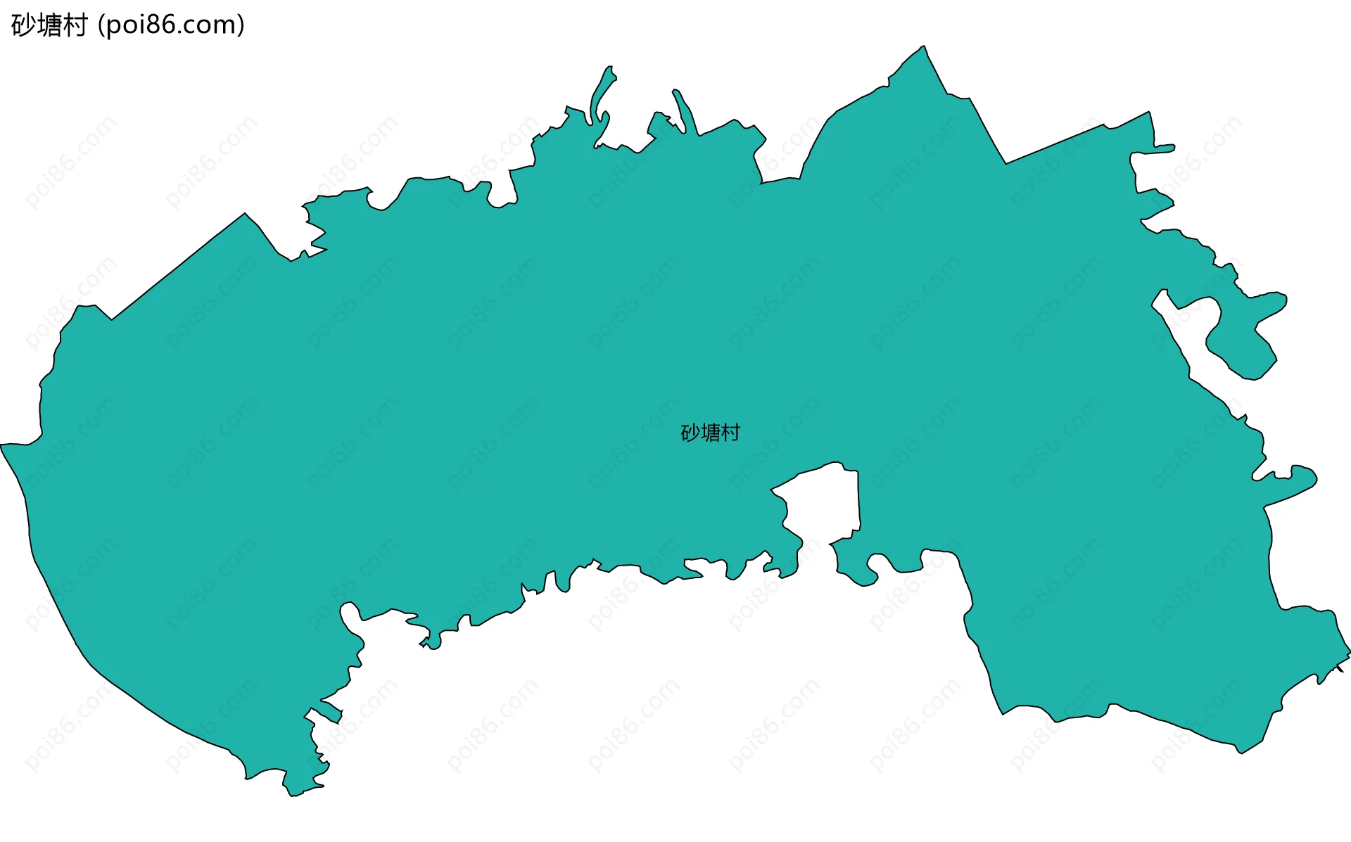 砂塘村边界地图