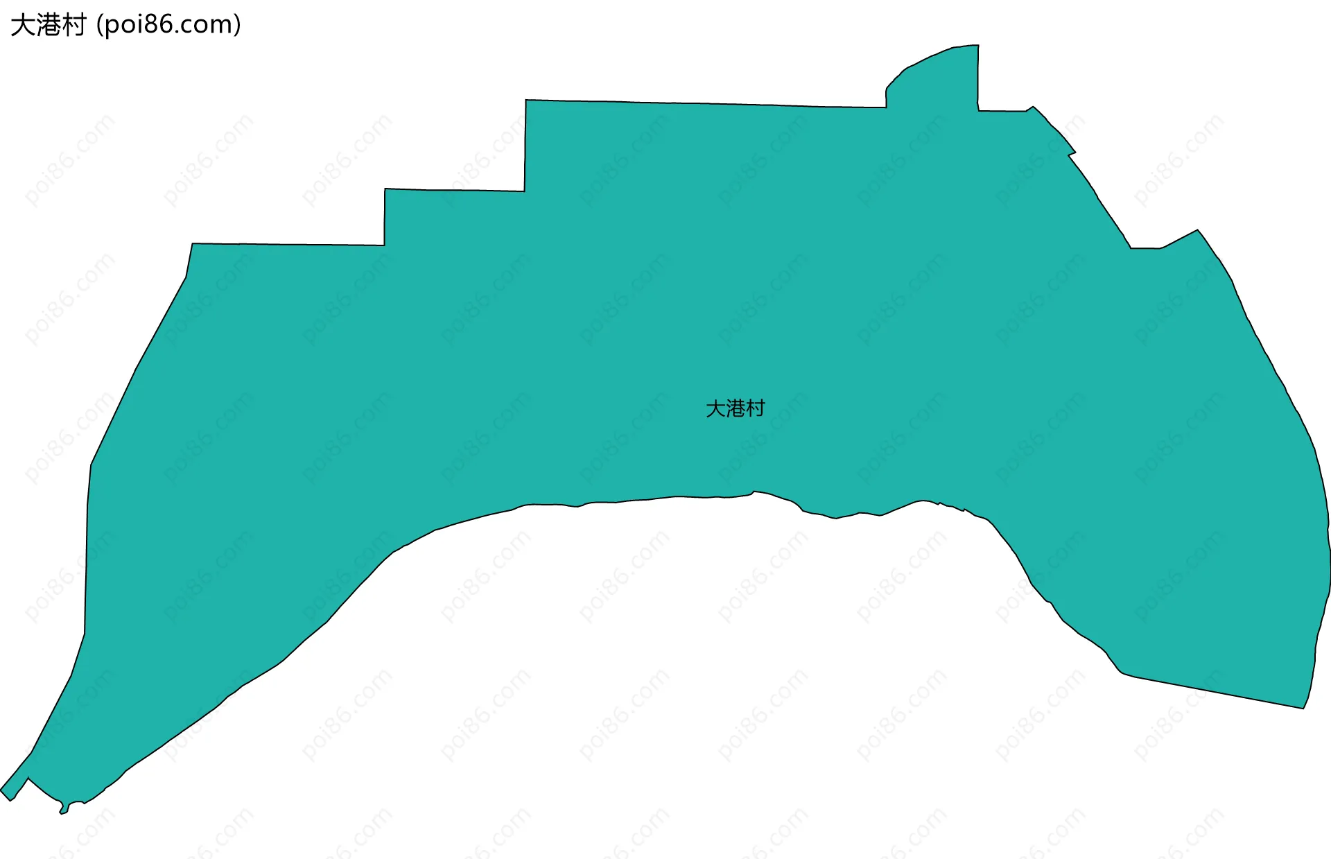 大港村边界地图