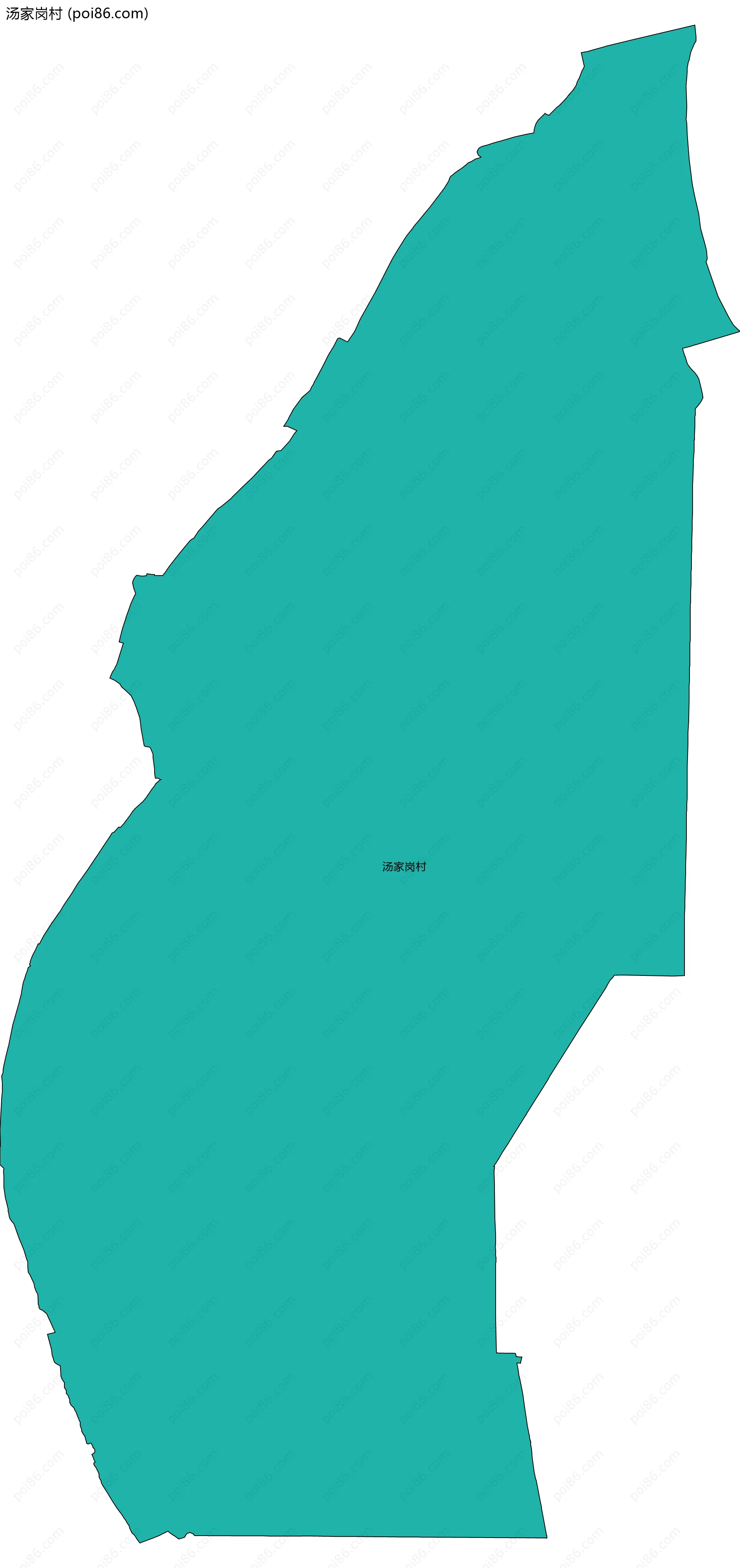 汤家岗村边界地图