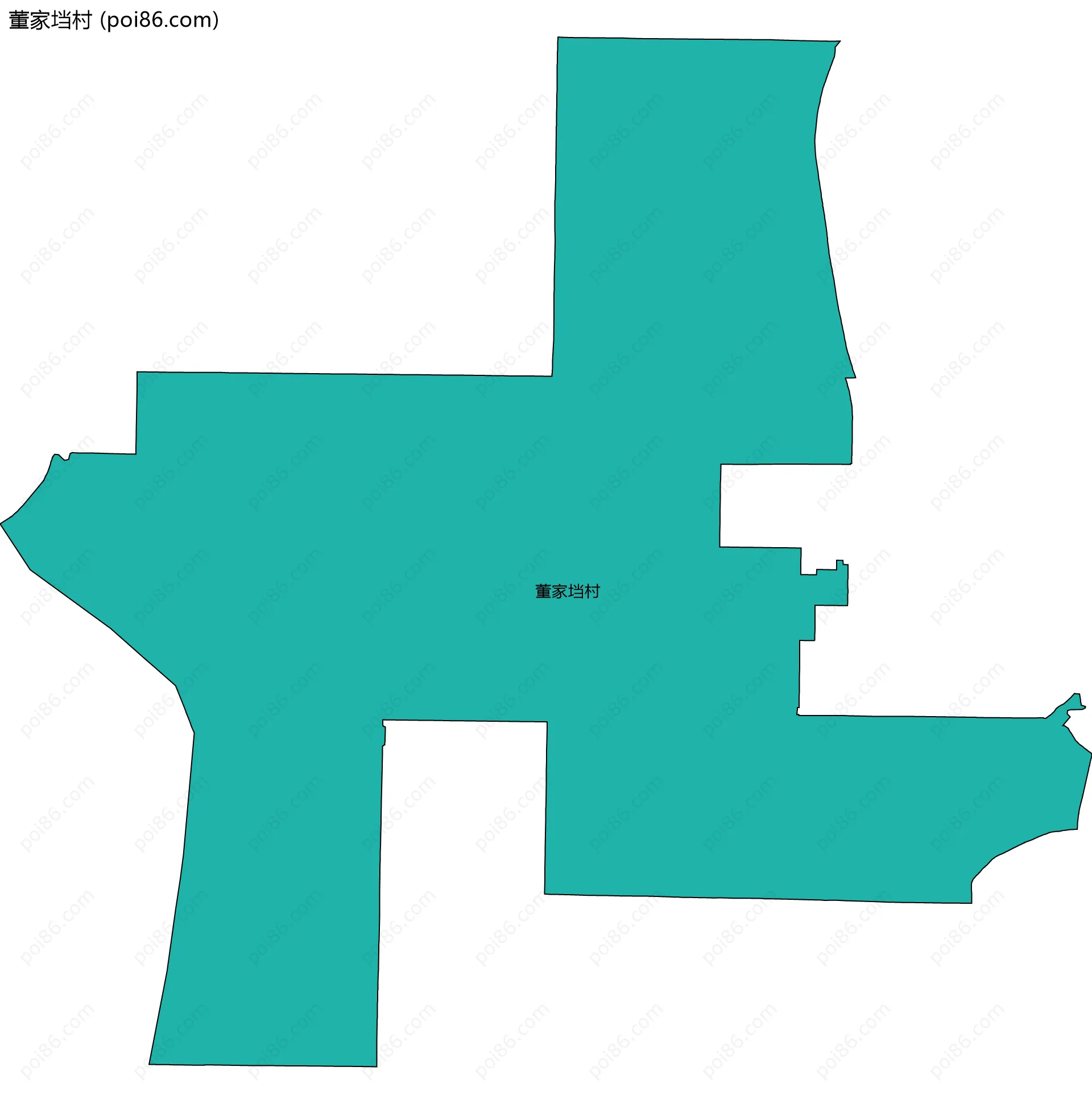 董家垱村边界地图