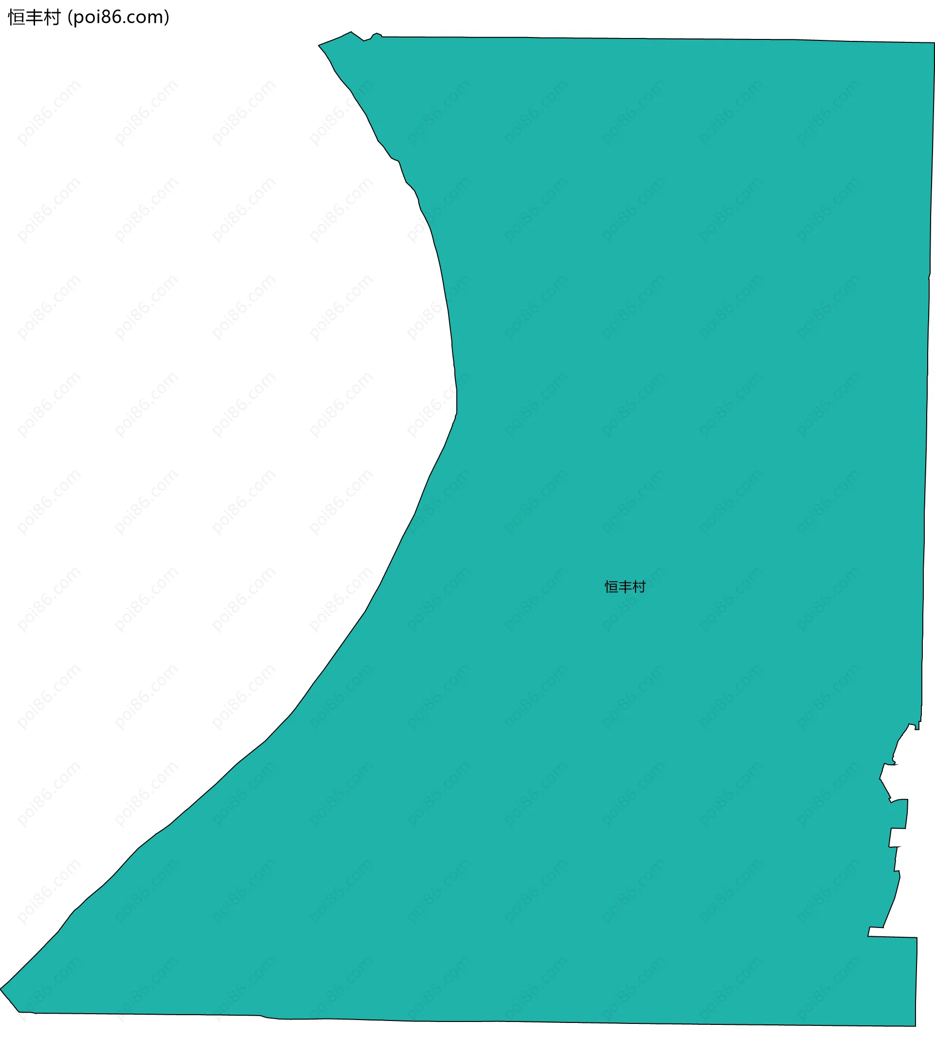 恒丰村边界地图