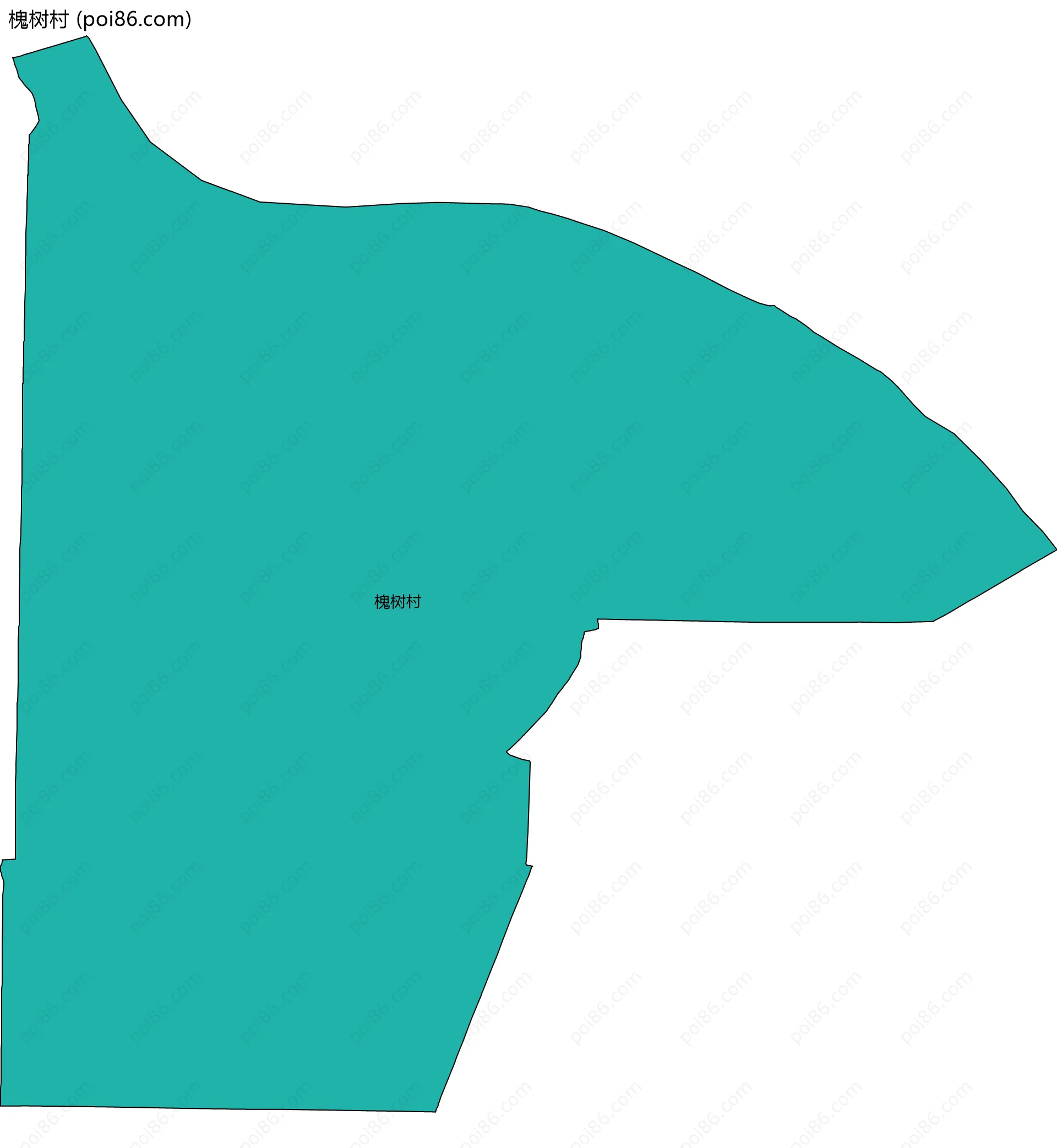 槐树村边界地图