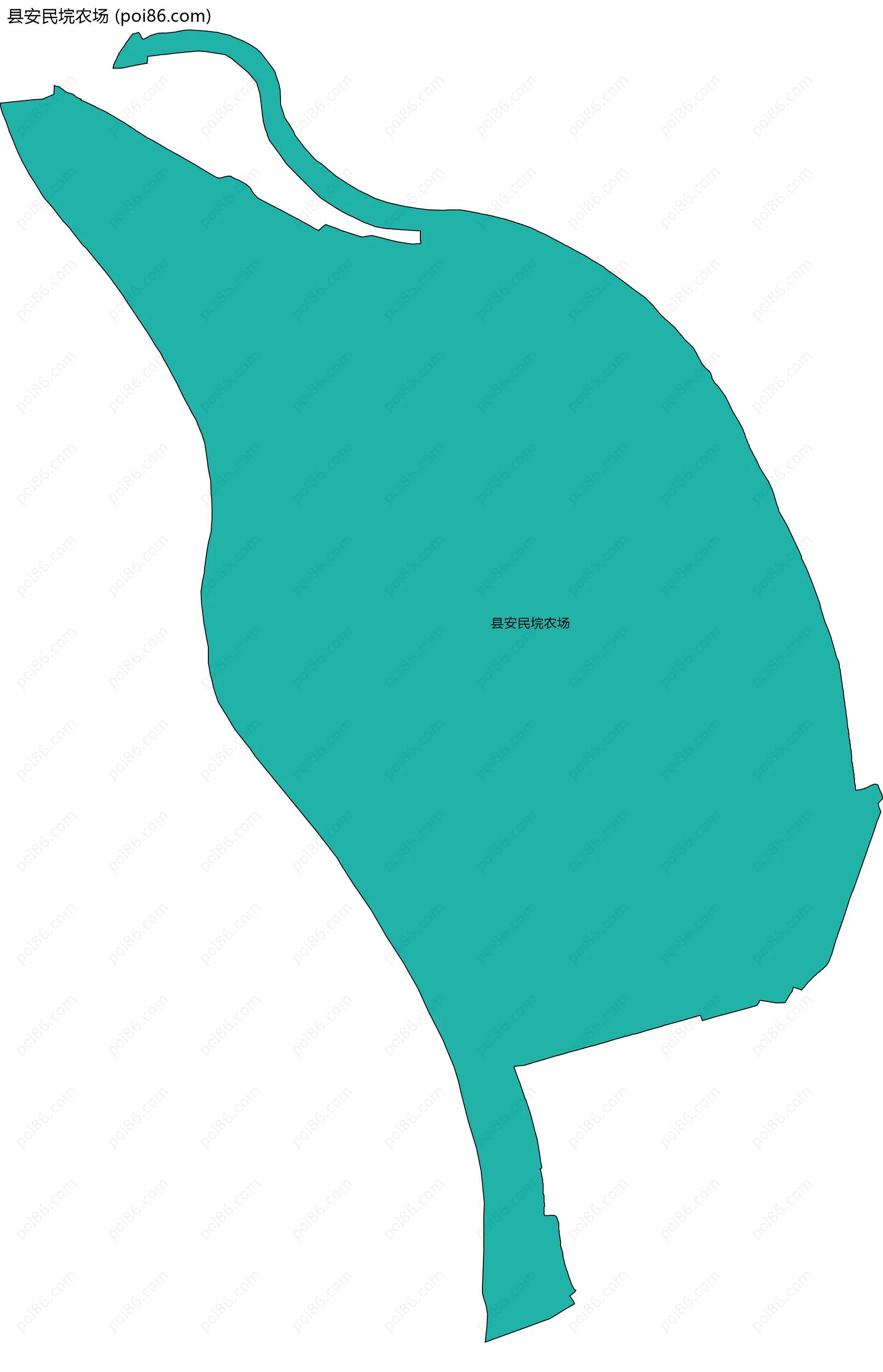 县安民垸农场边界地图