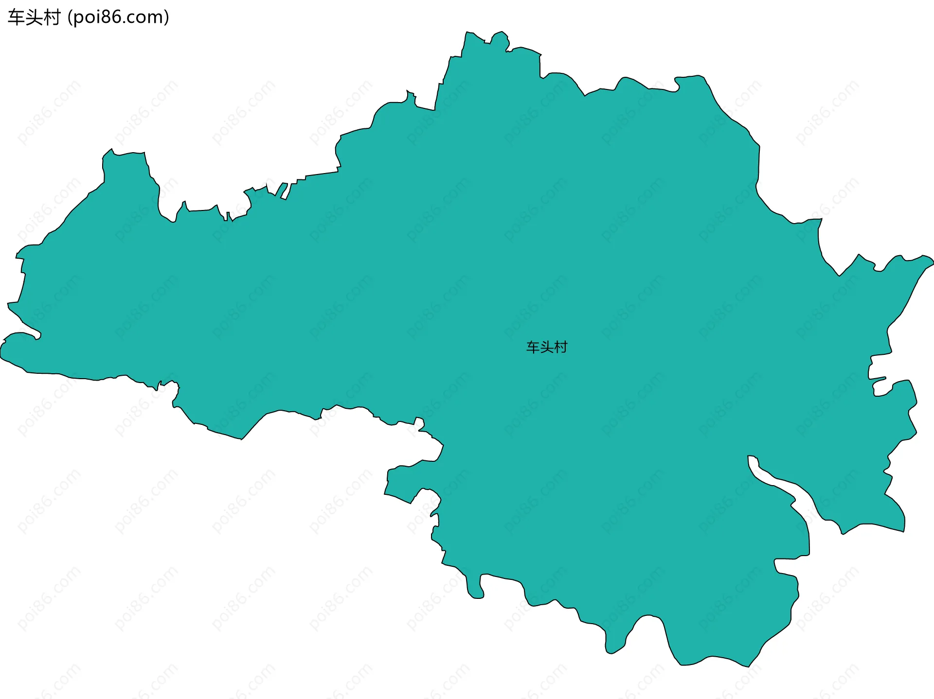 车头村边界地图