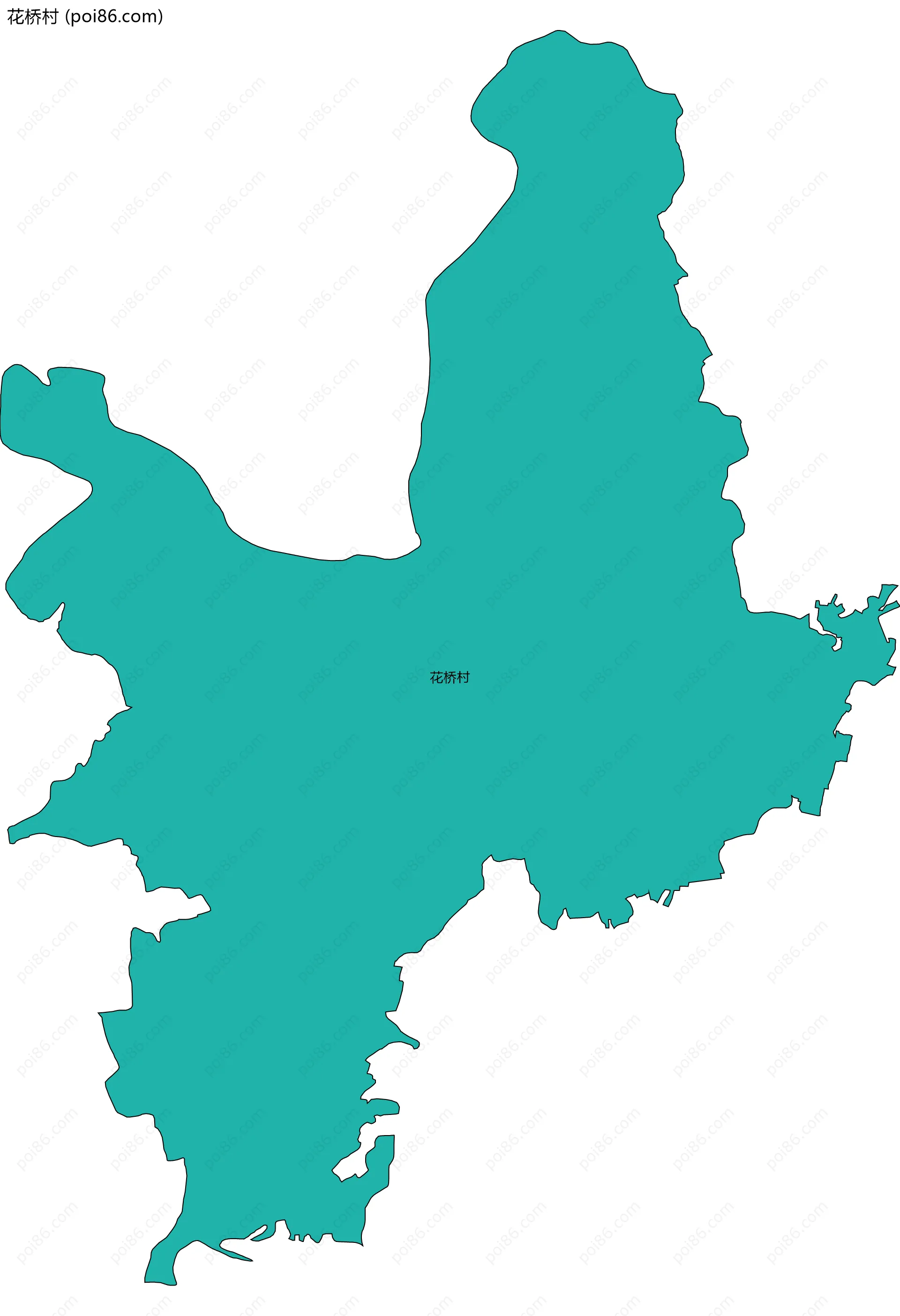 花桥村边界地图