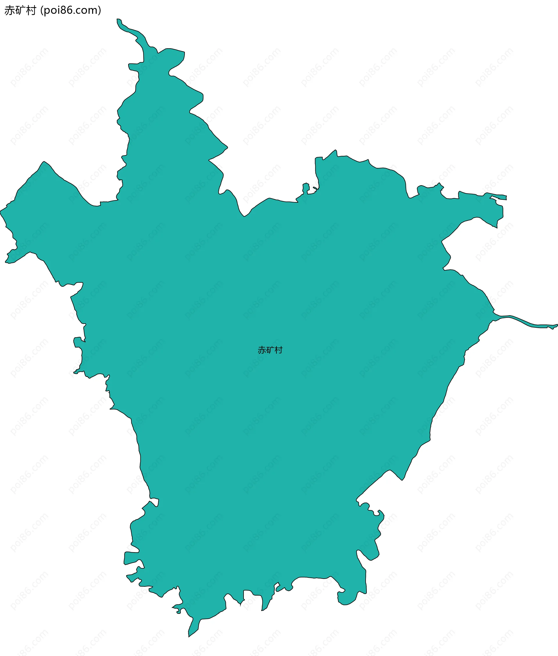 赤矿村边界地图