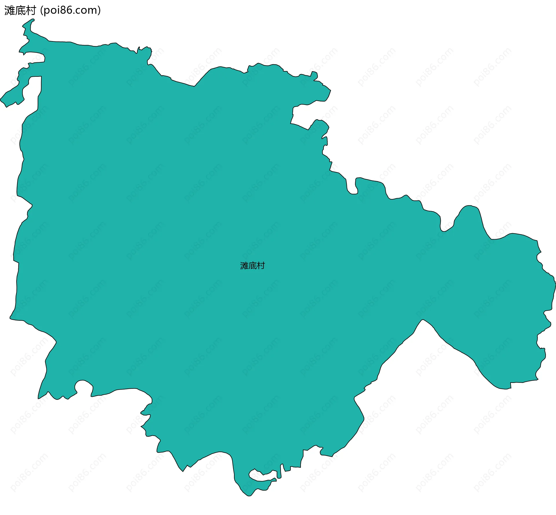 滩底村边界地图