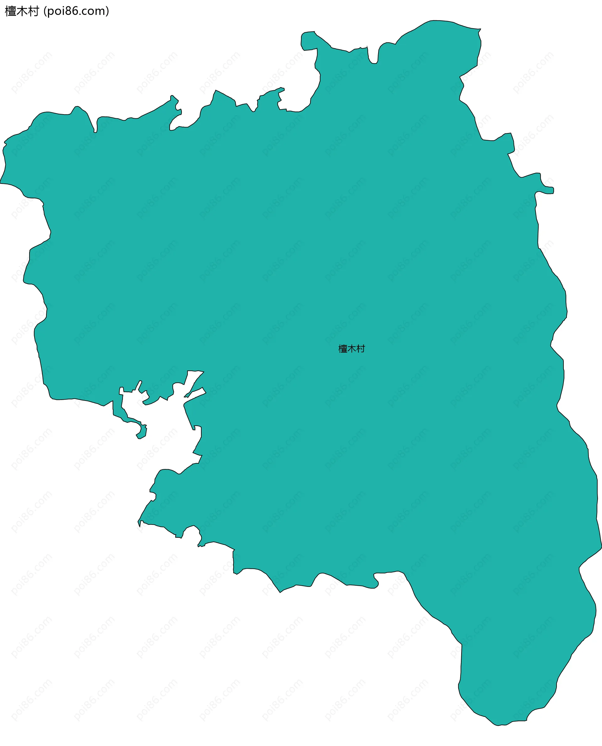 檀木村边界地图