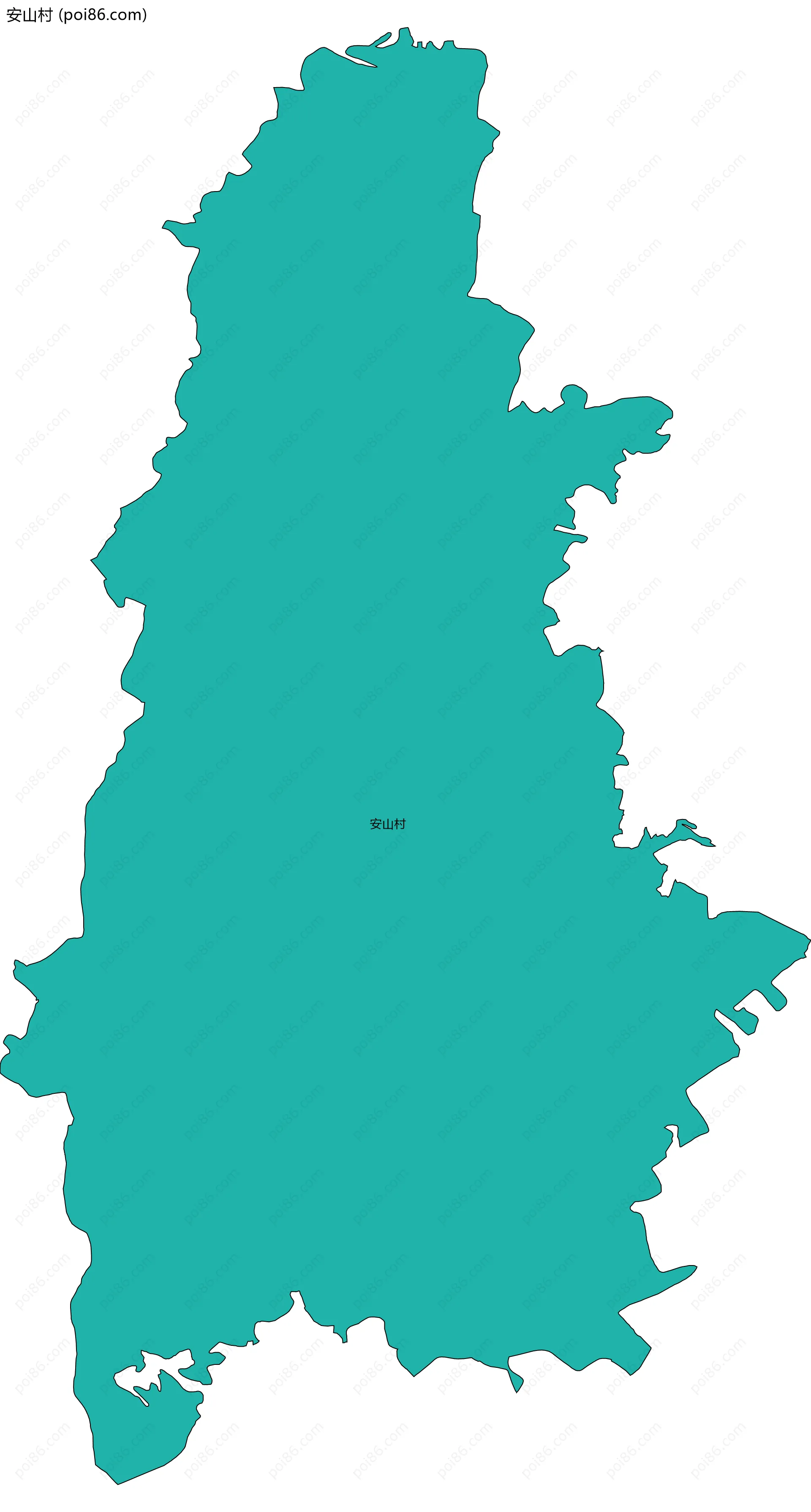 安山村边界地图