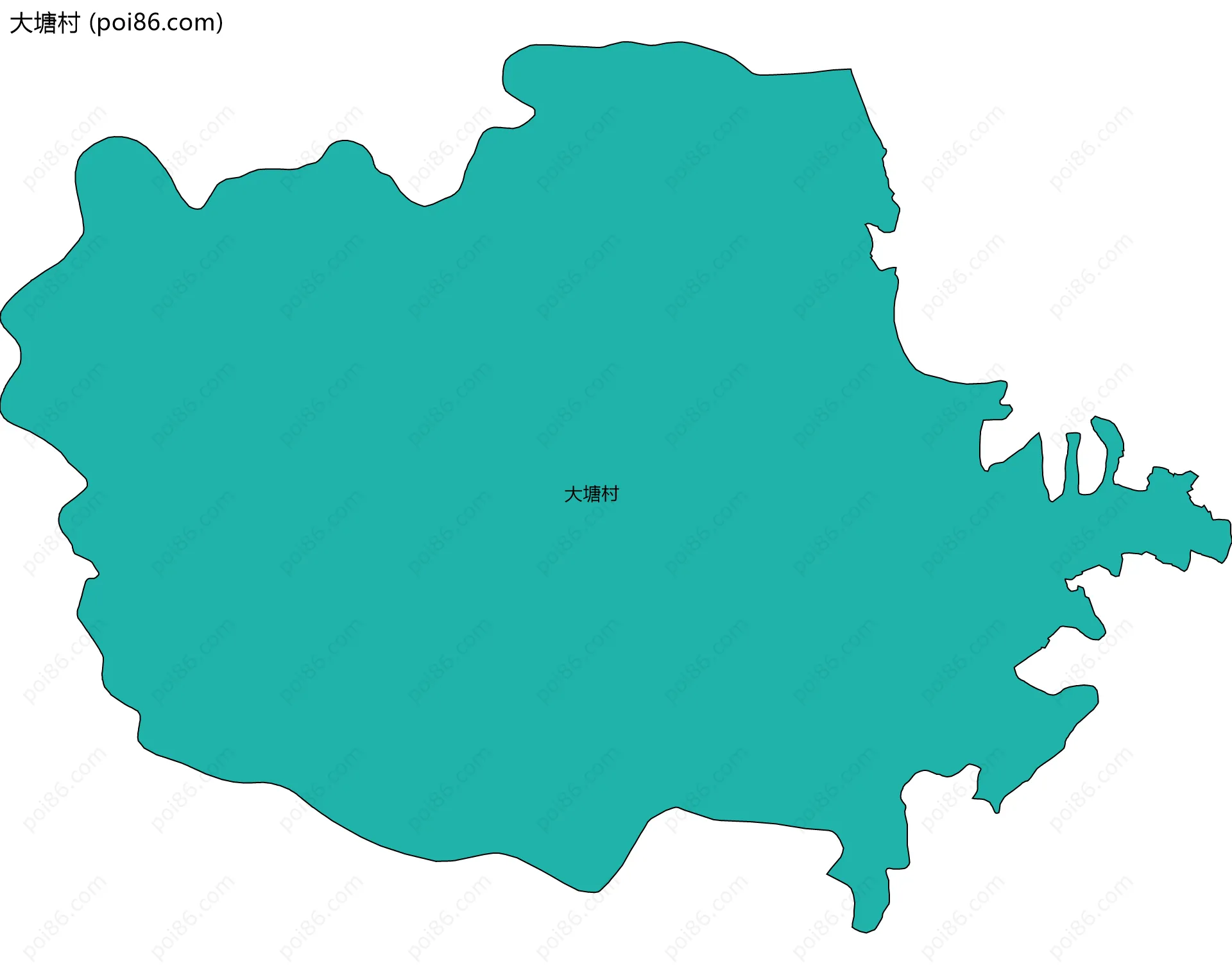 大塘村边界地图