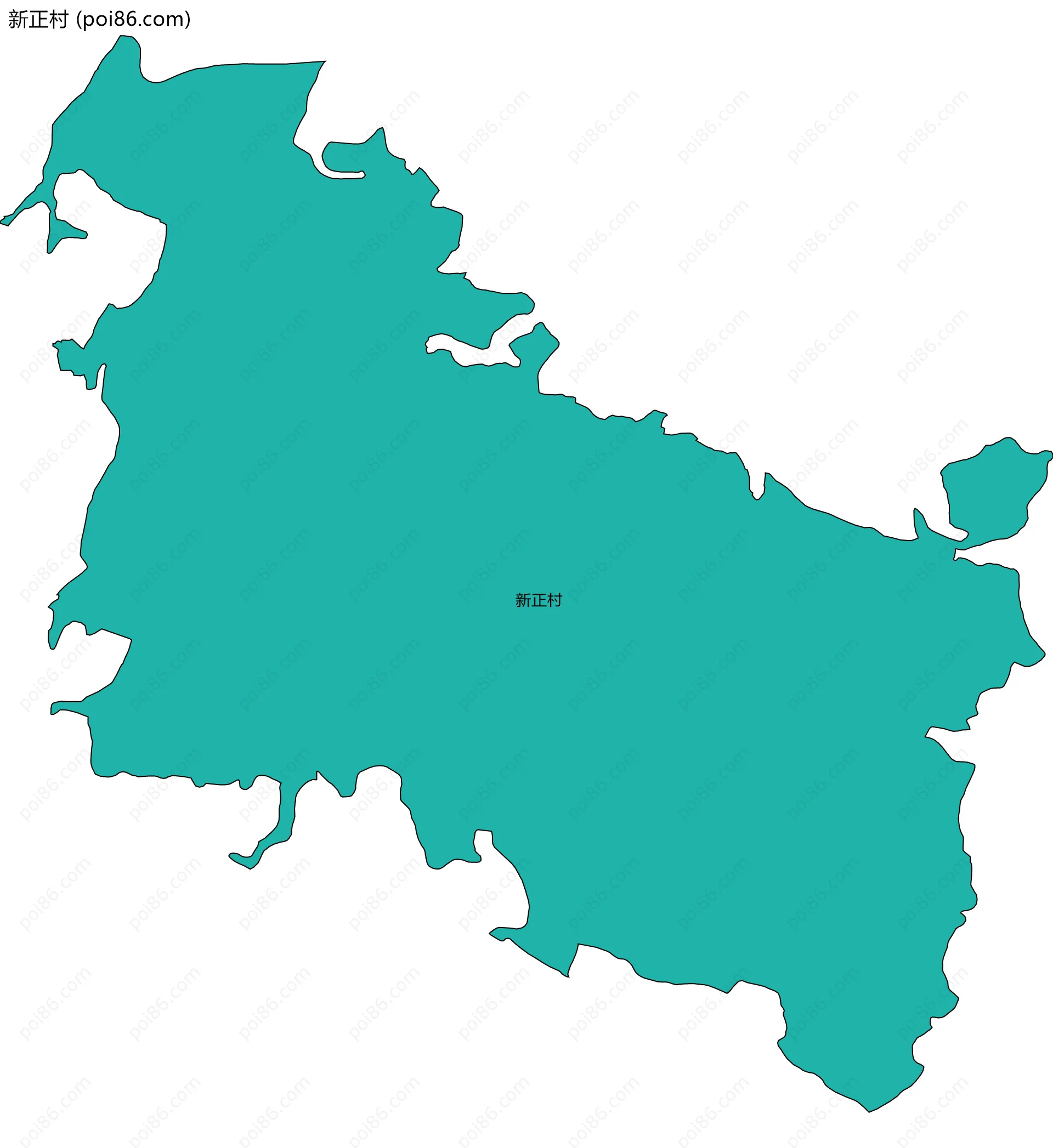 新正村边界地图