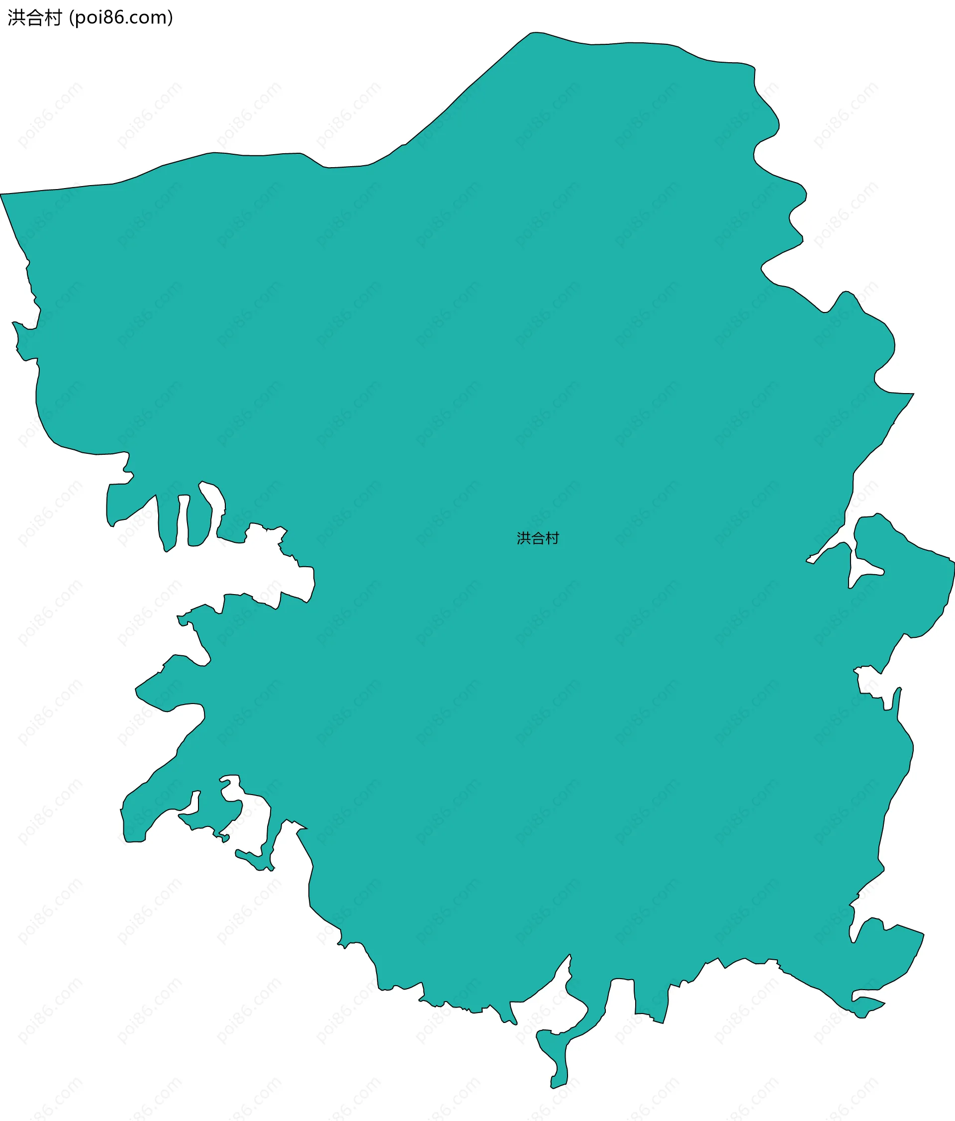 洪合村边界地图