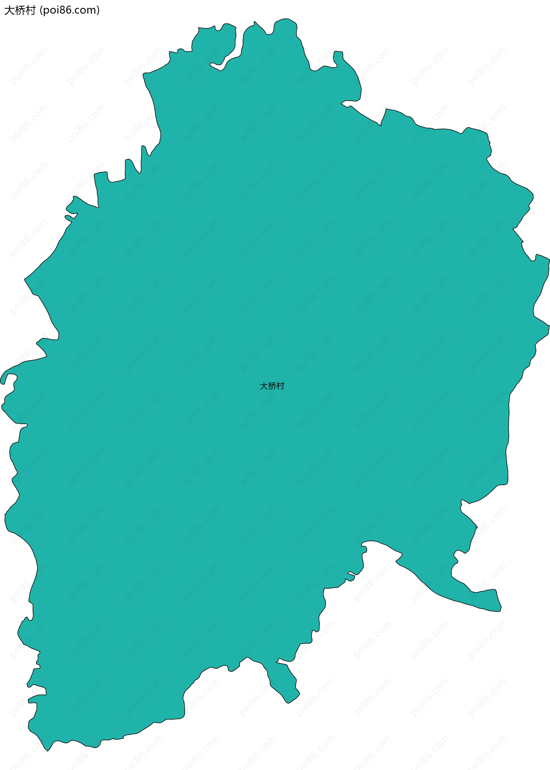 大桥村边界地图