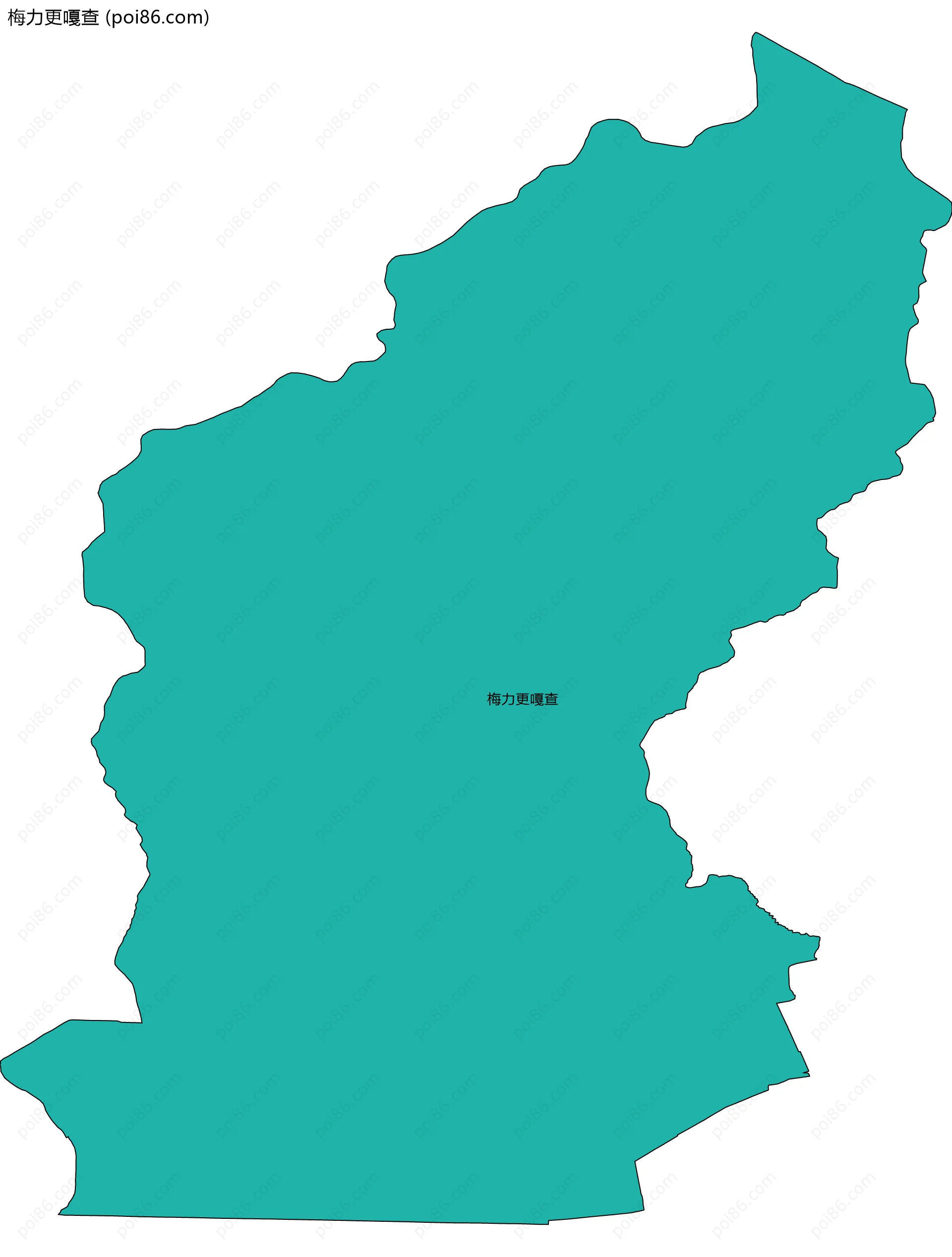 梅力更嘎查边界地图