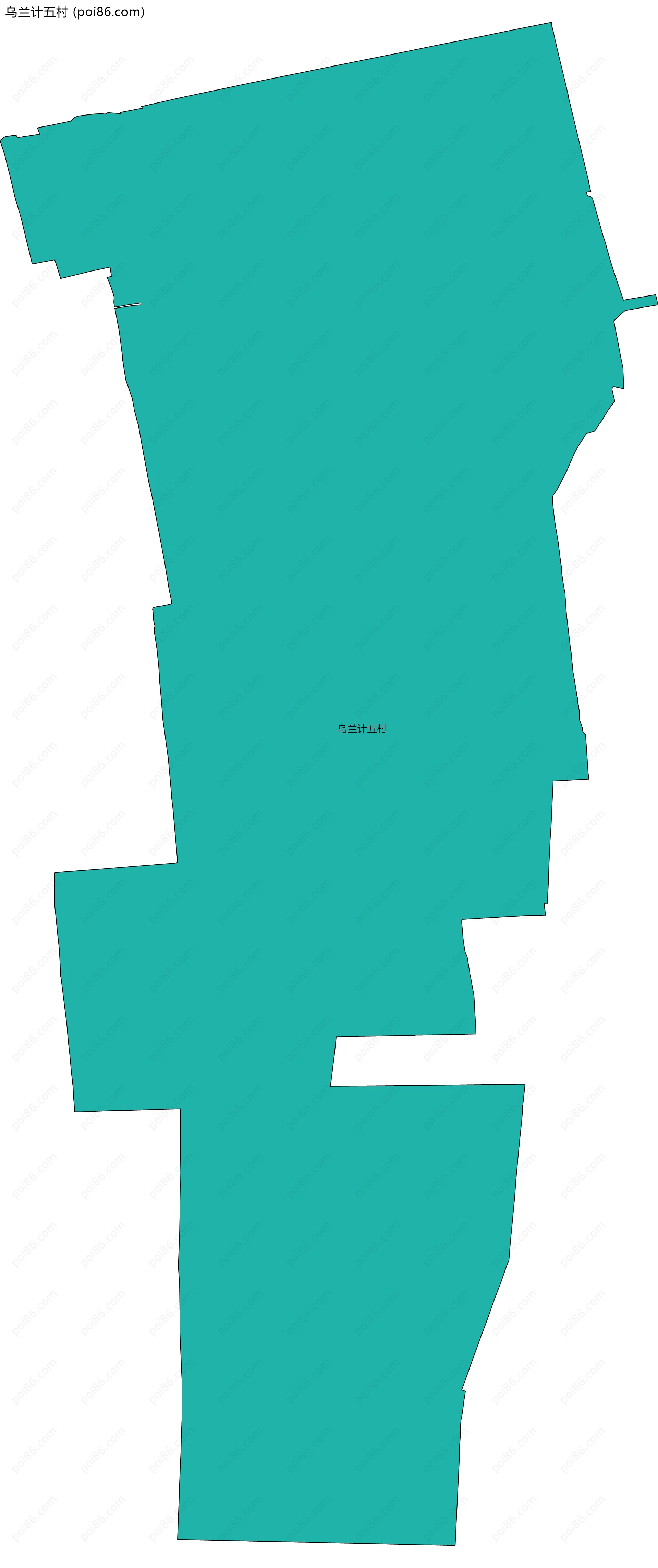 乌兰计五村边界地图