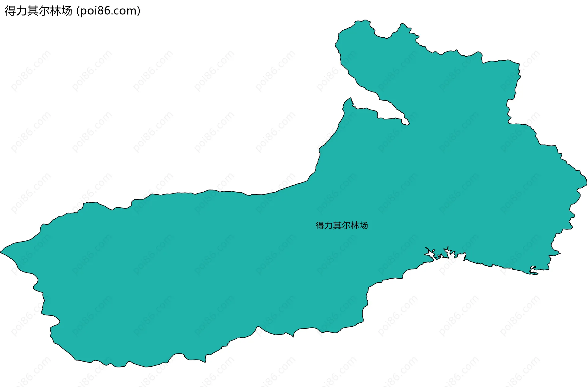 得力其尔林场边界地图