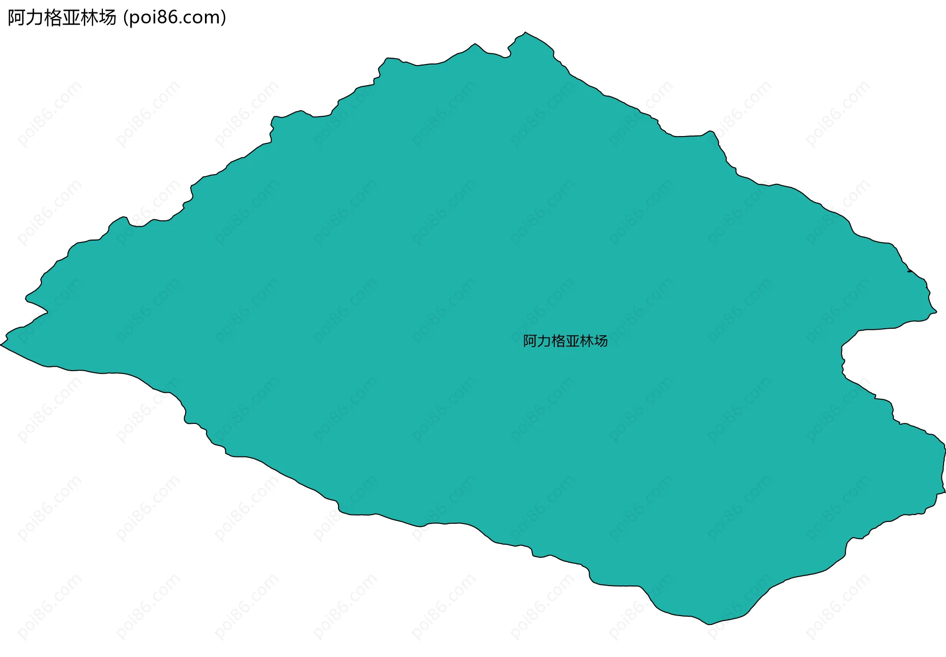 阿力格亚林场边界地图