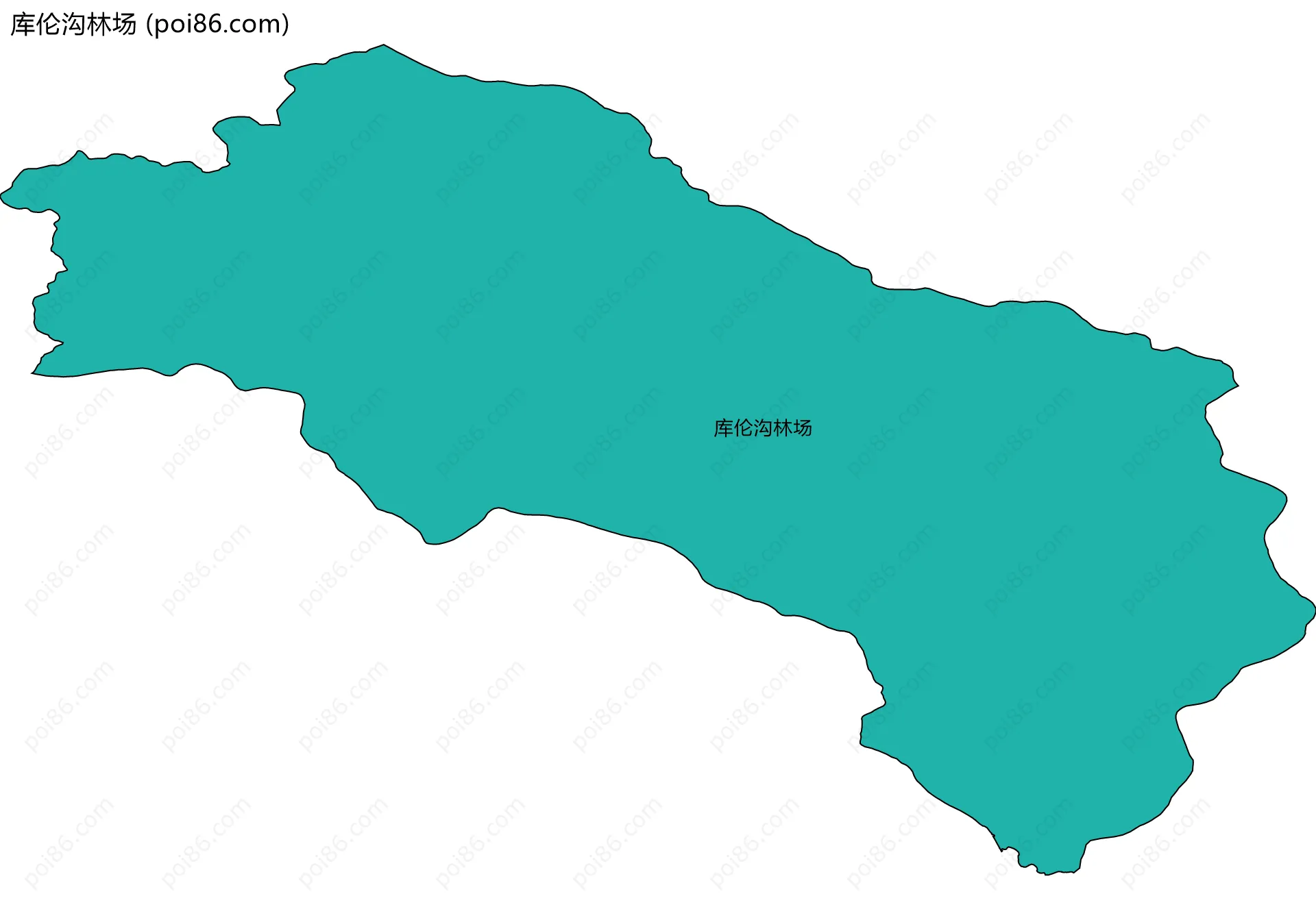 库伦沟林场边界地图