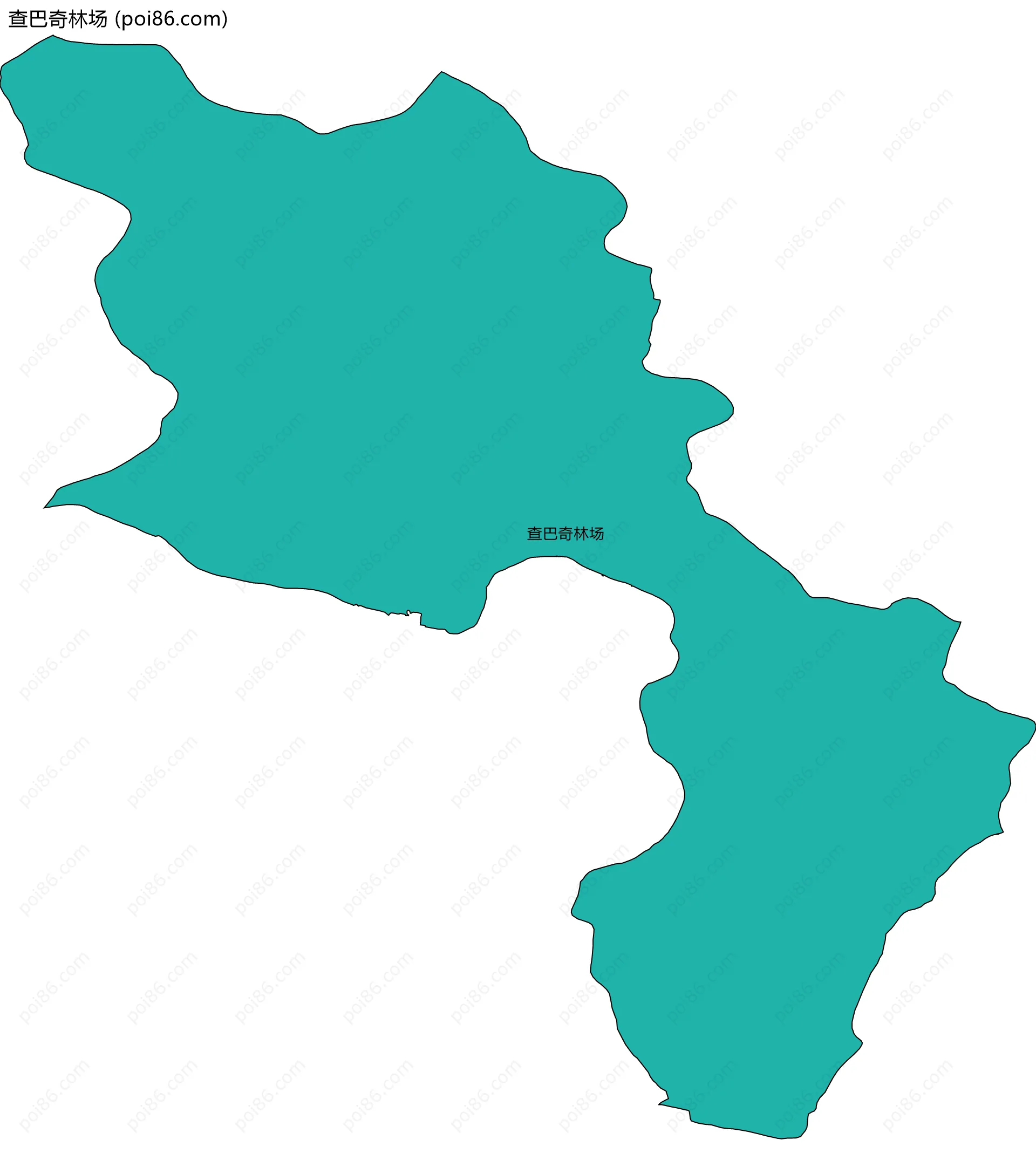 查巴奇林场边界地图