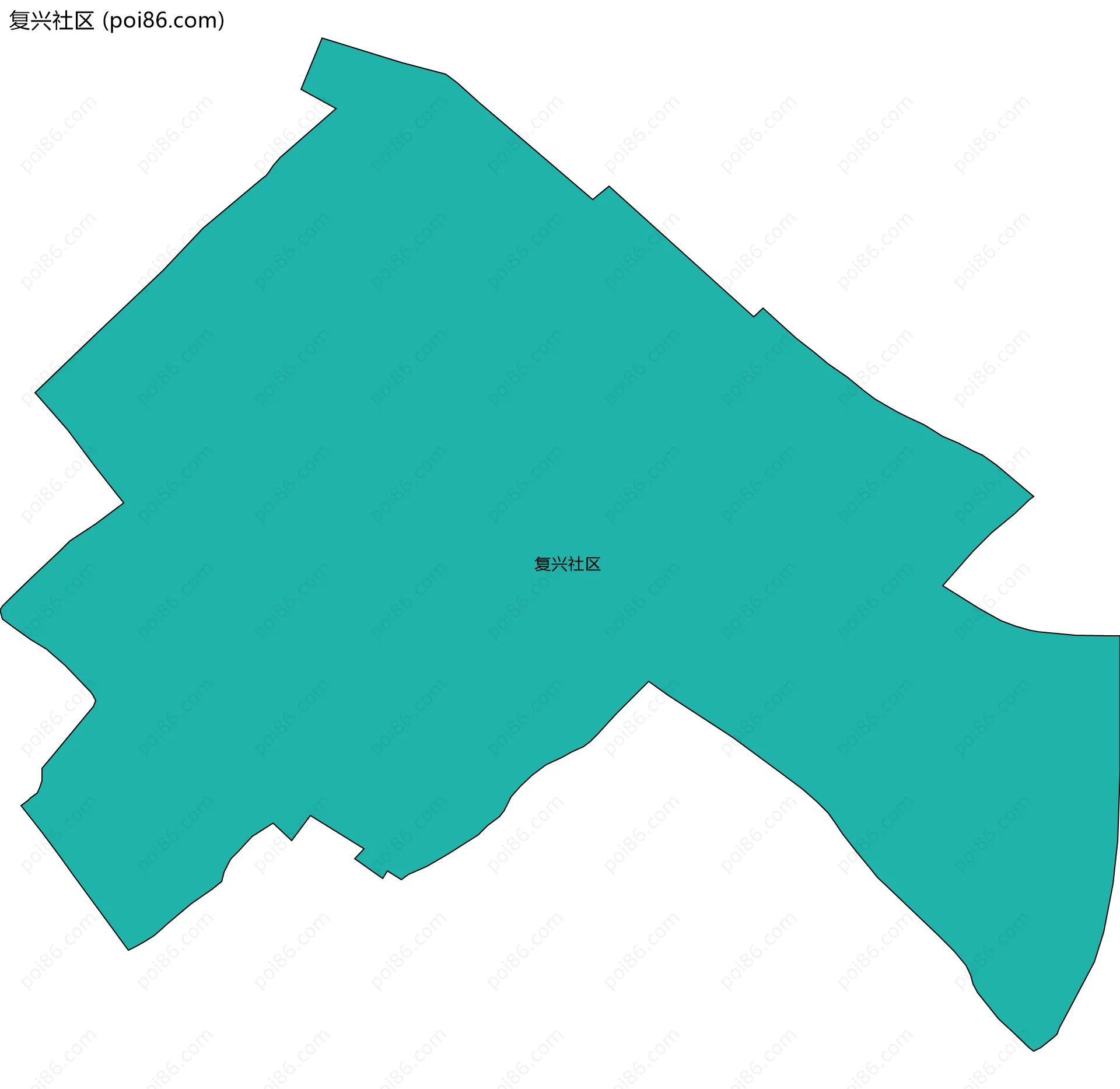 复兴社区边界地图