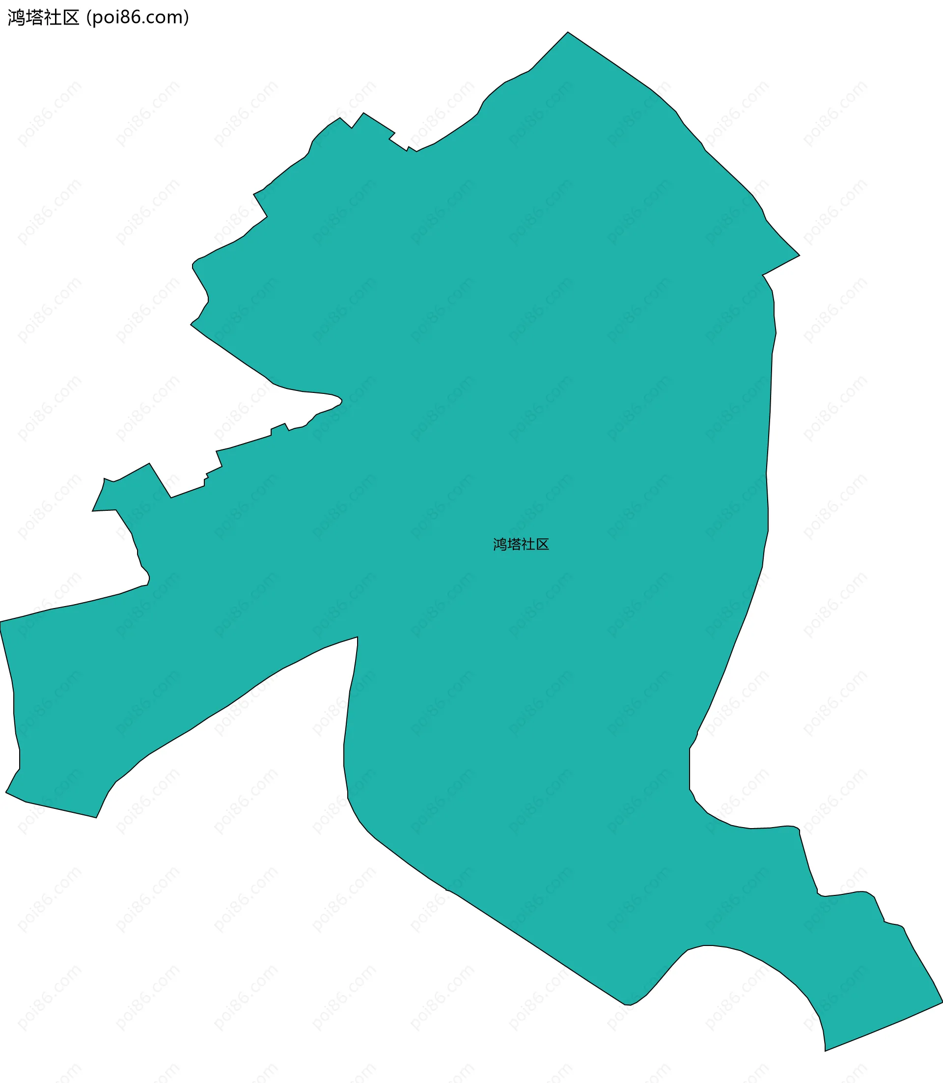 鸿塔社区边界地图