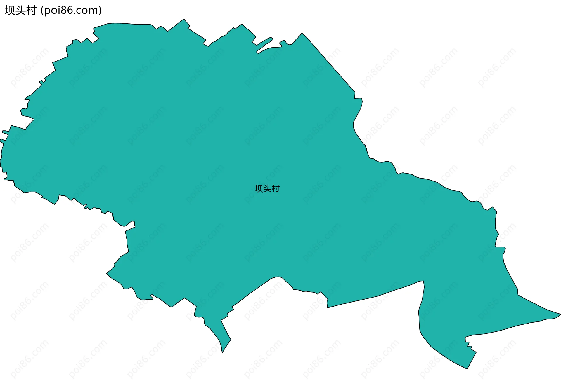 坝头村边界地图