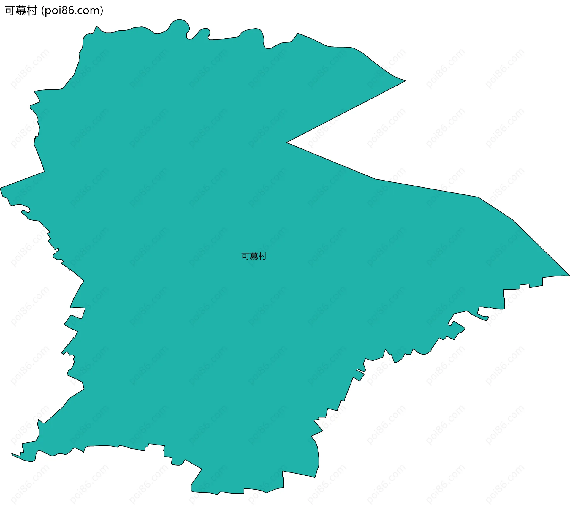 可慕村边界地图