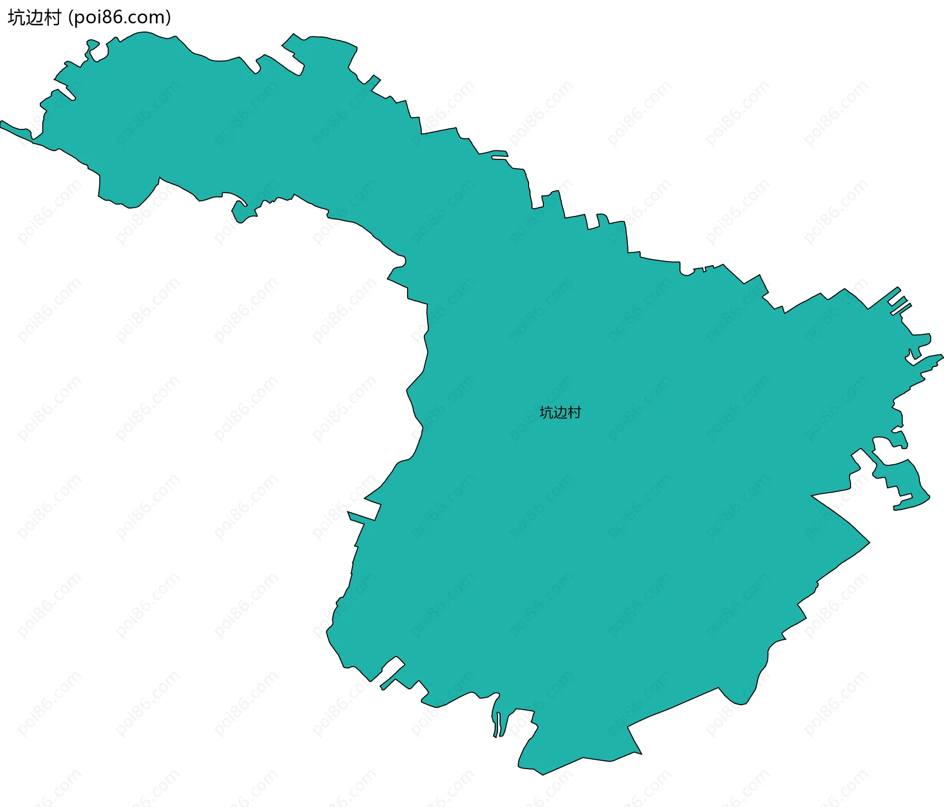 坑边村边界地图