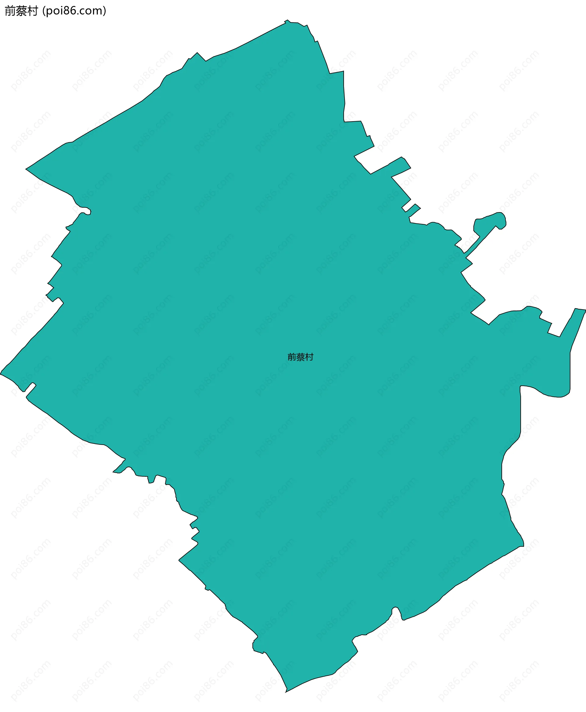 前蔡村边界地图