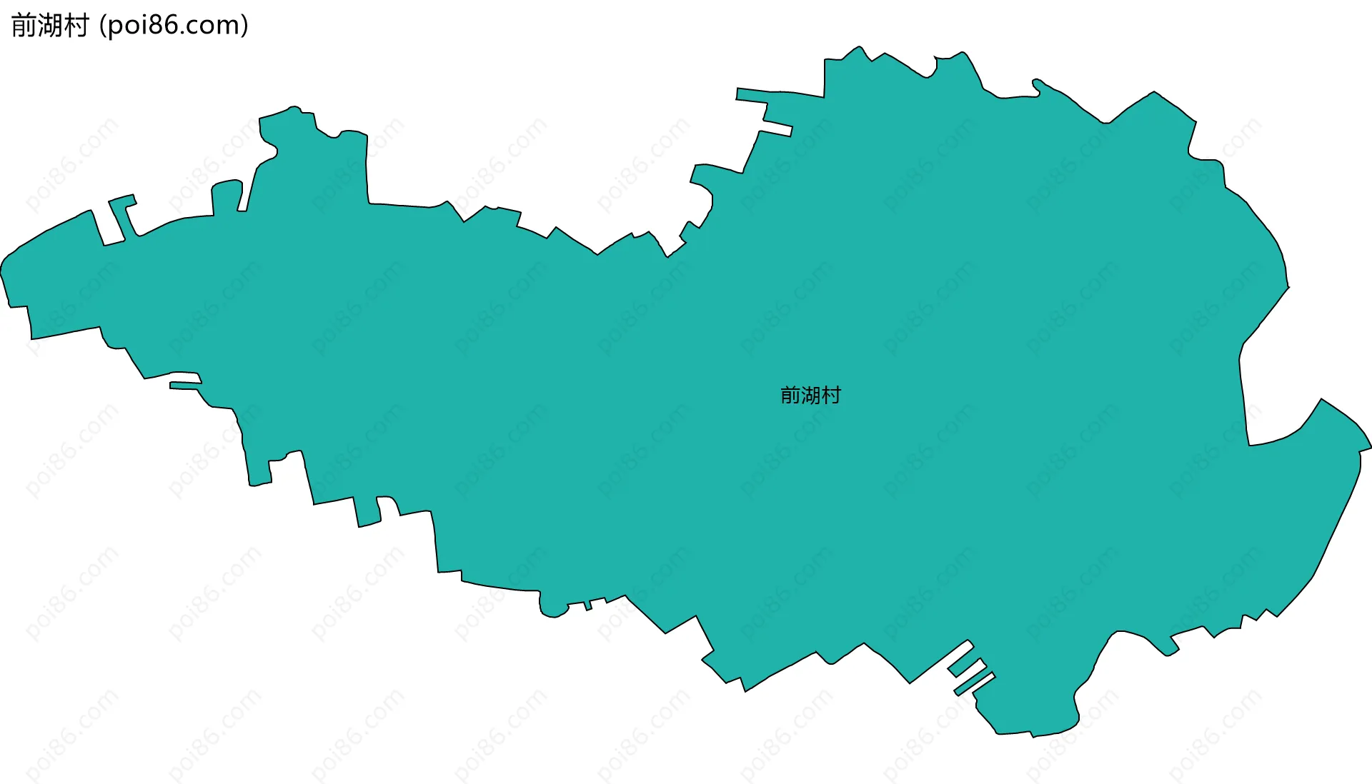 前湖村边界地图