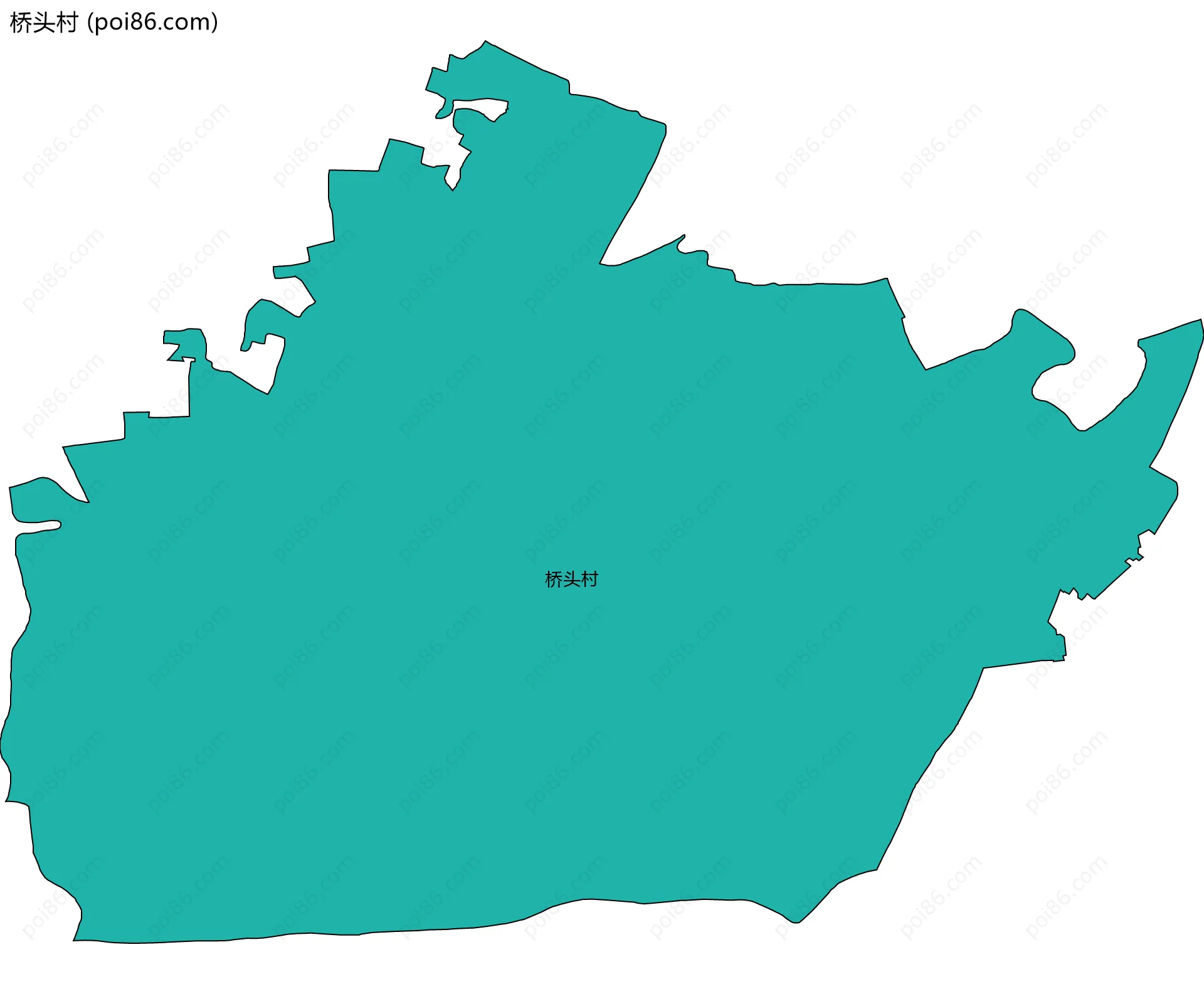 桥头村边界地图