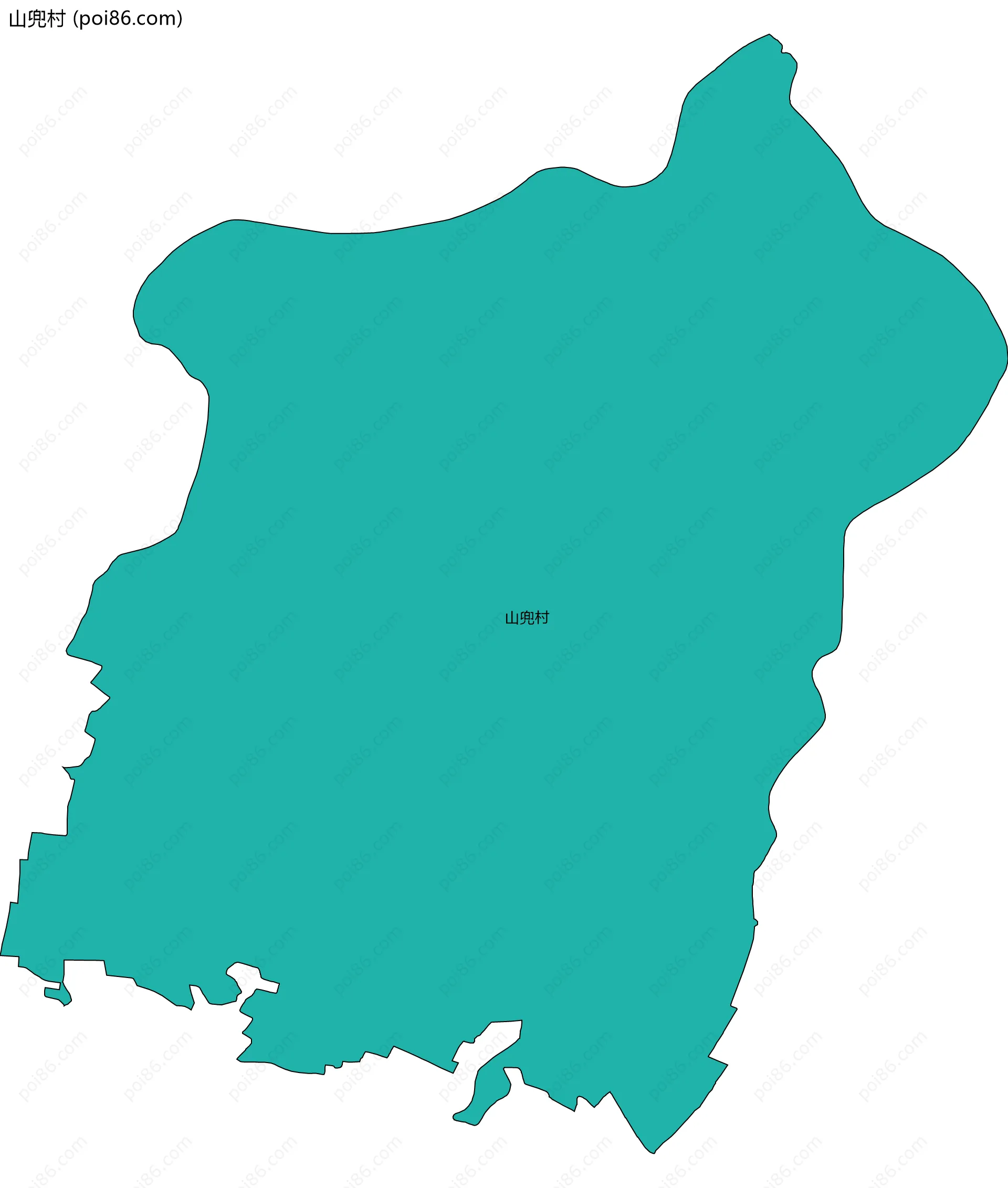 山兜村边界地图