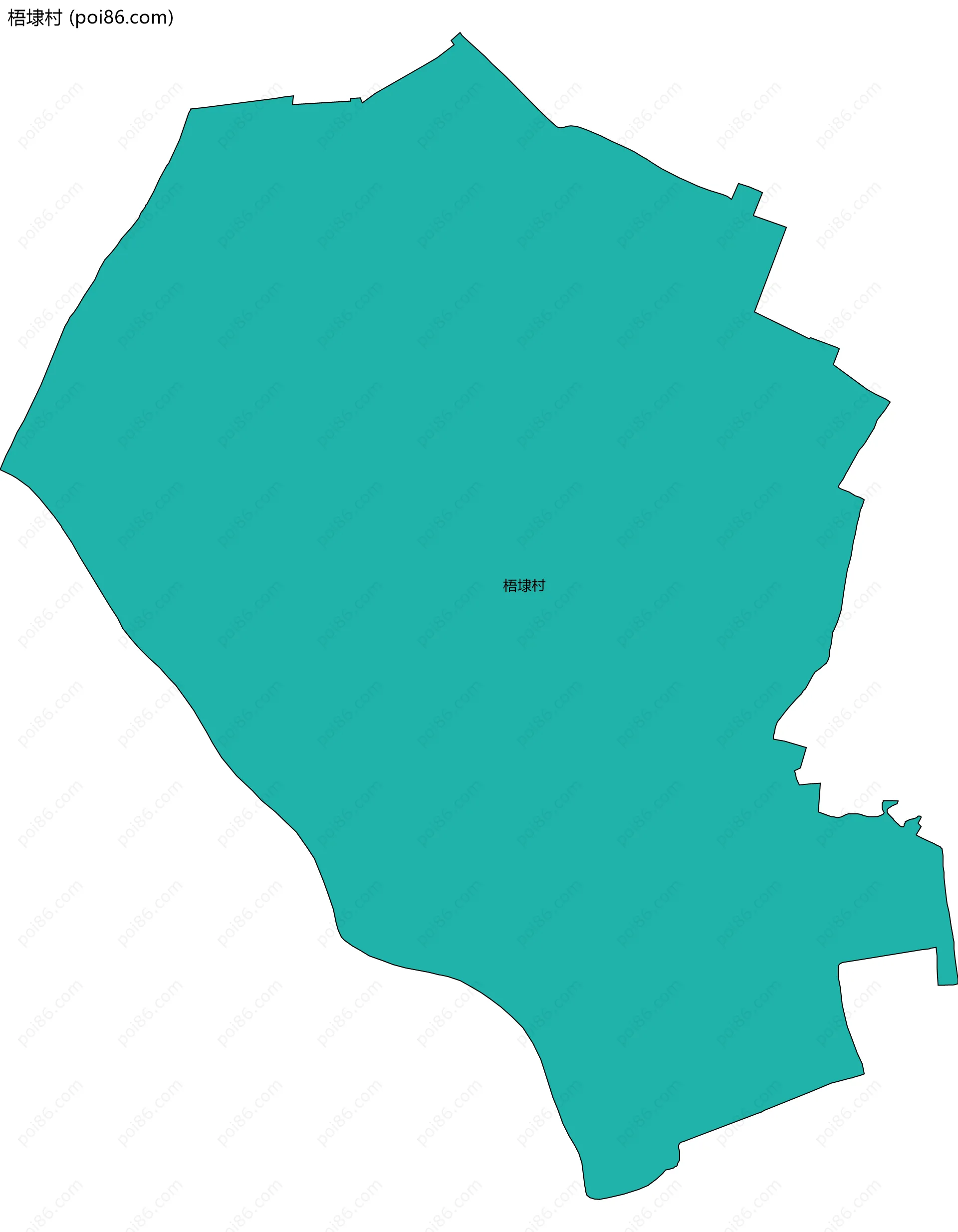 梧埭村边界地图