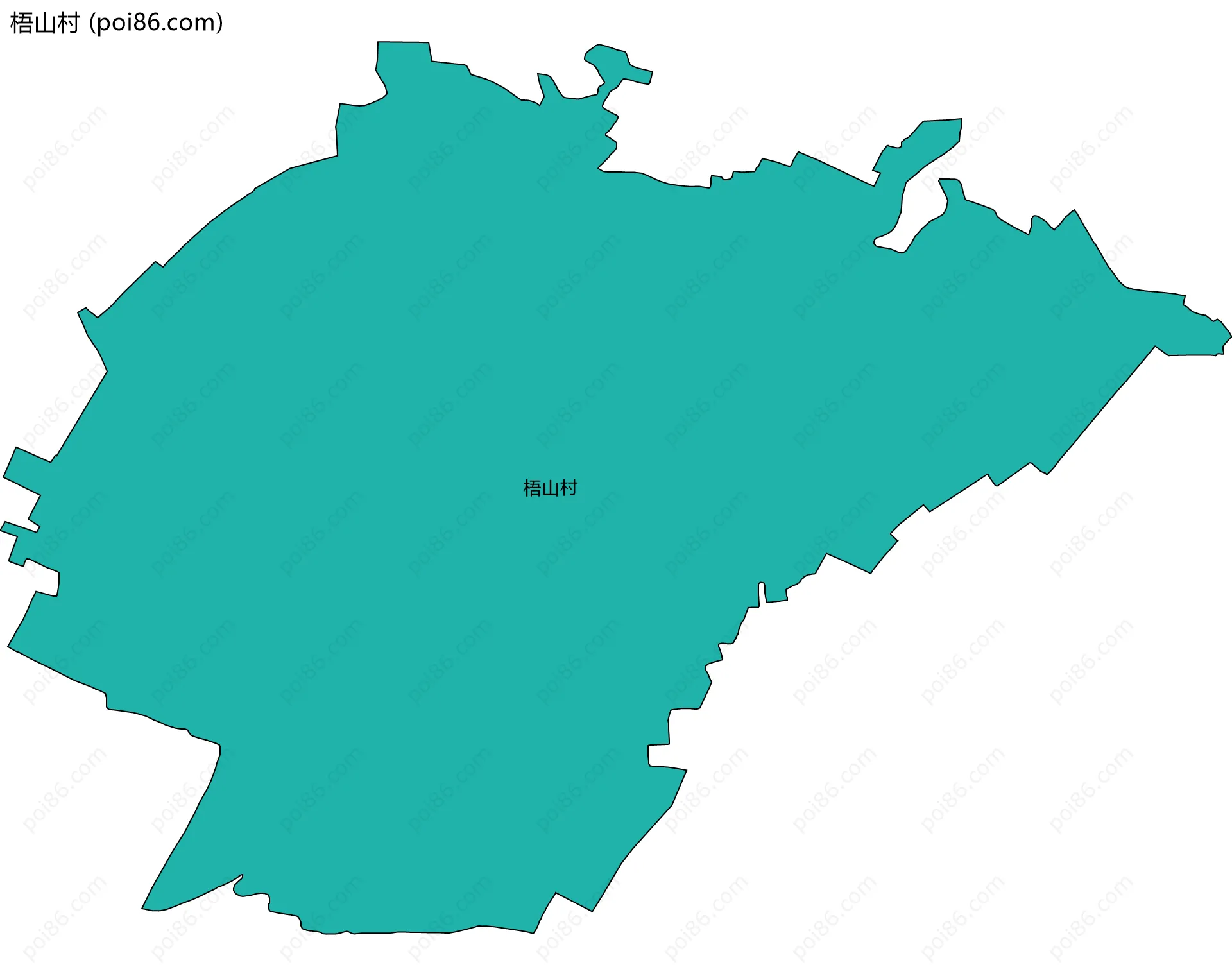 梧山村边界地图