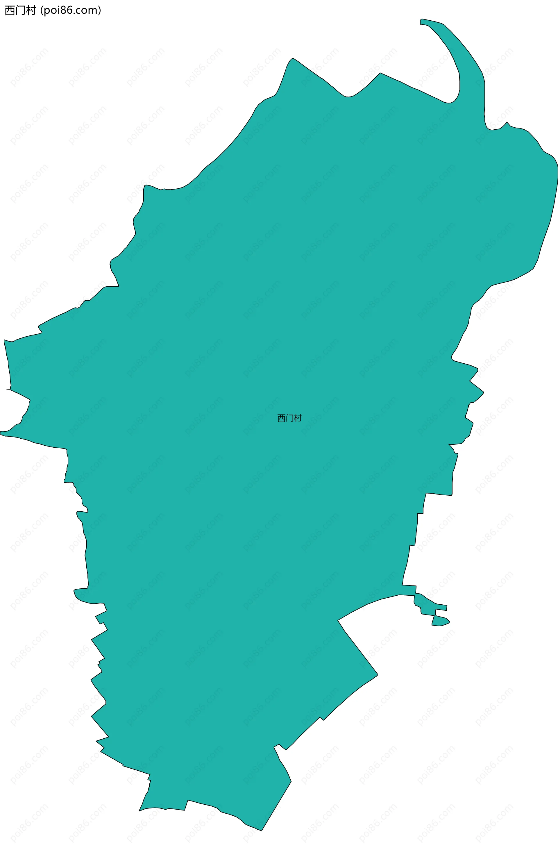 西门村边界地图