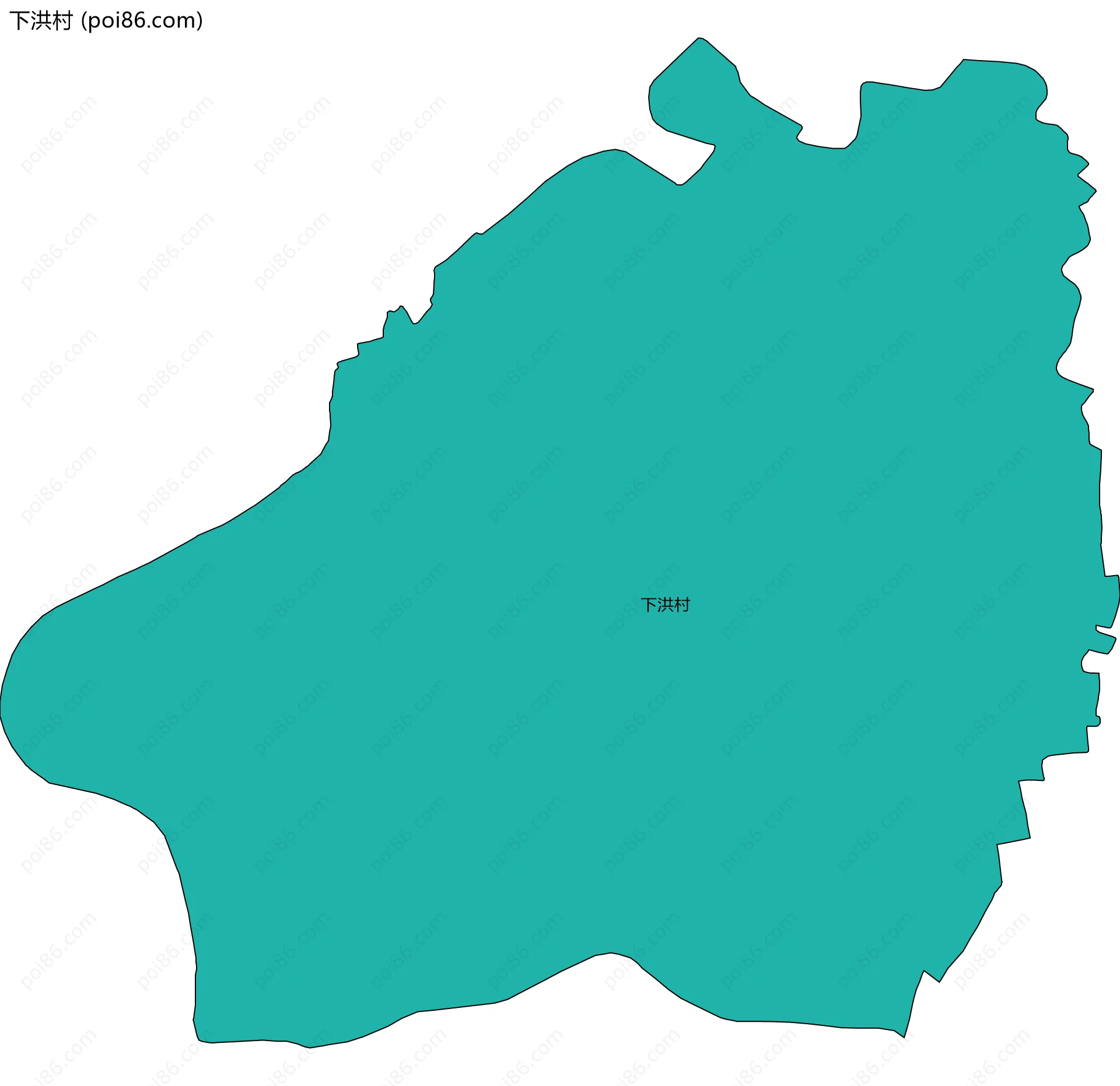 下洪村边界地图