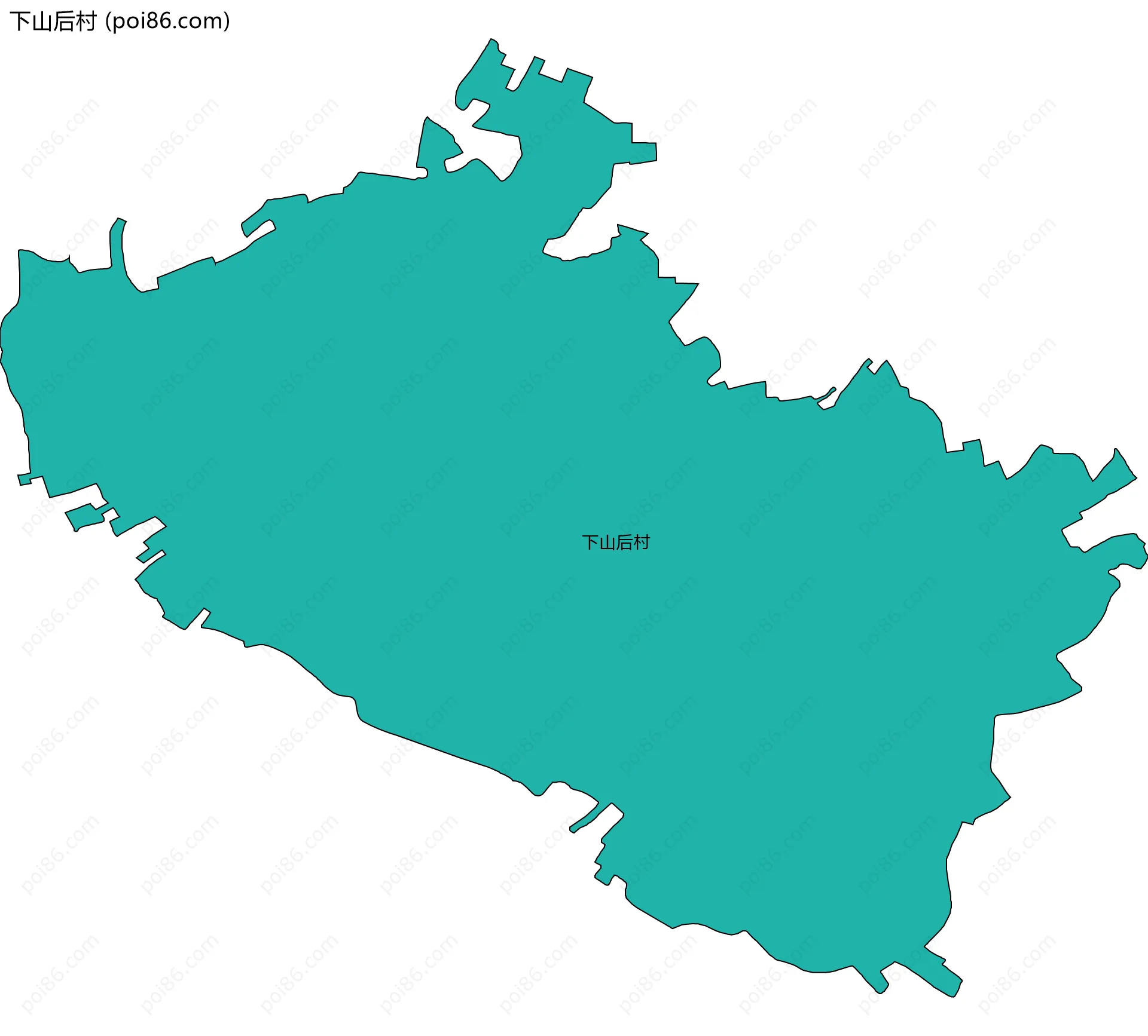 下山后村边界地图