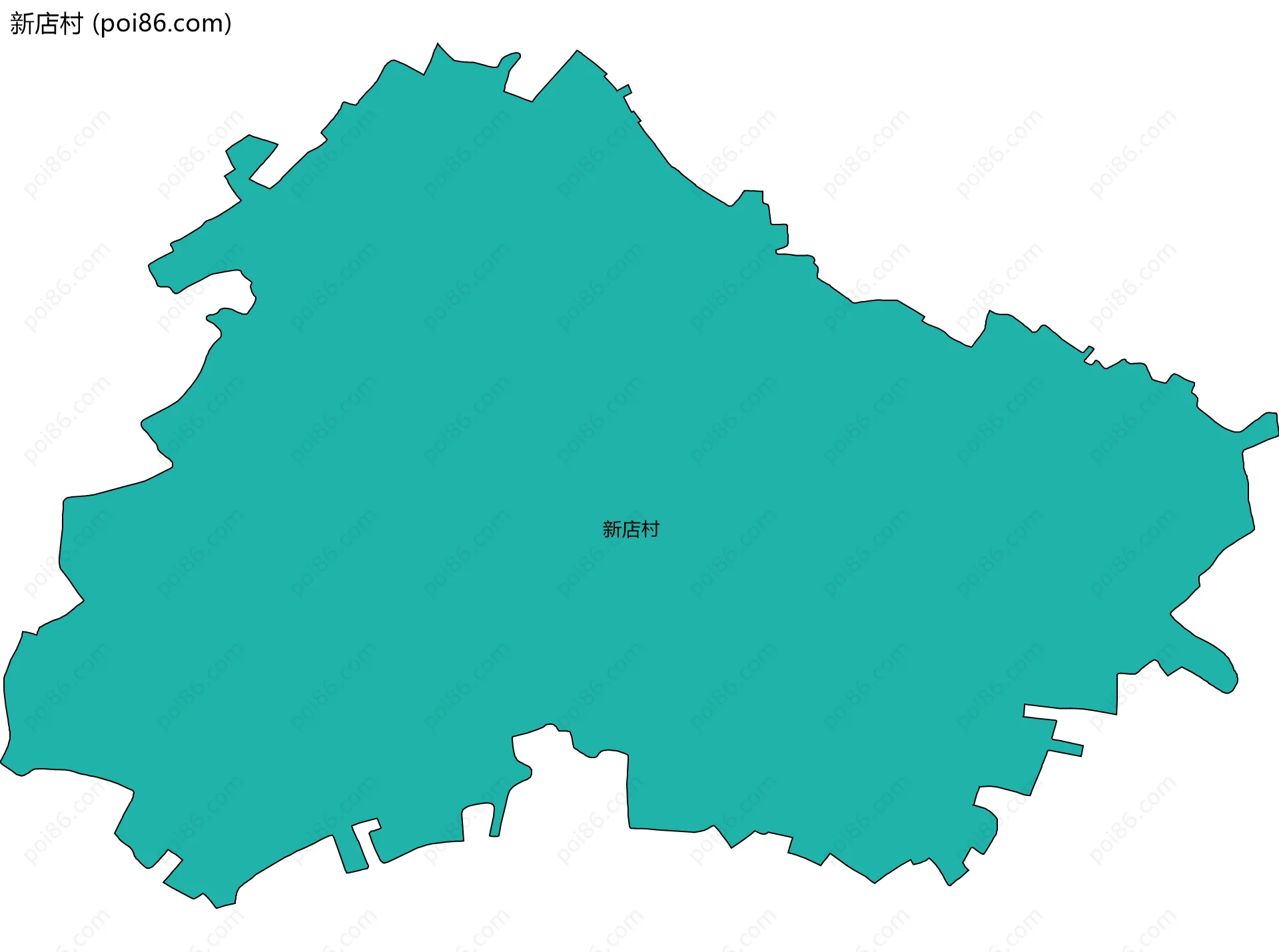 新店村边界地图