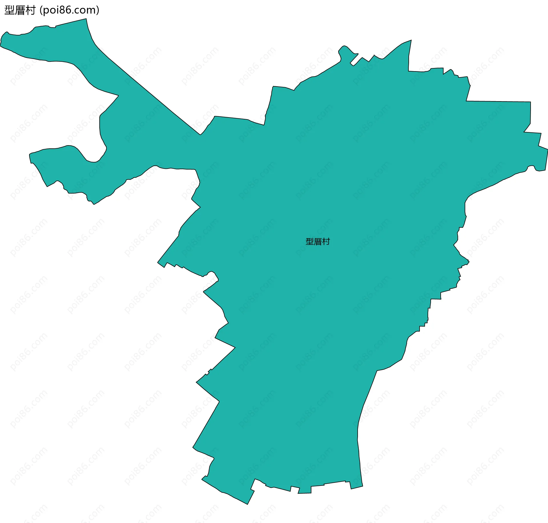 型厝村边界地图