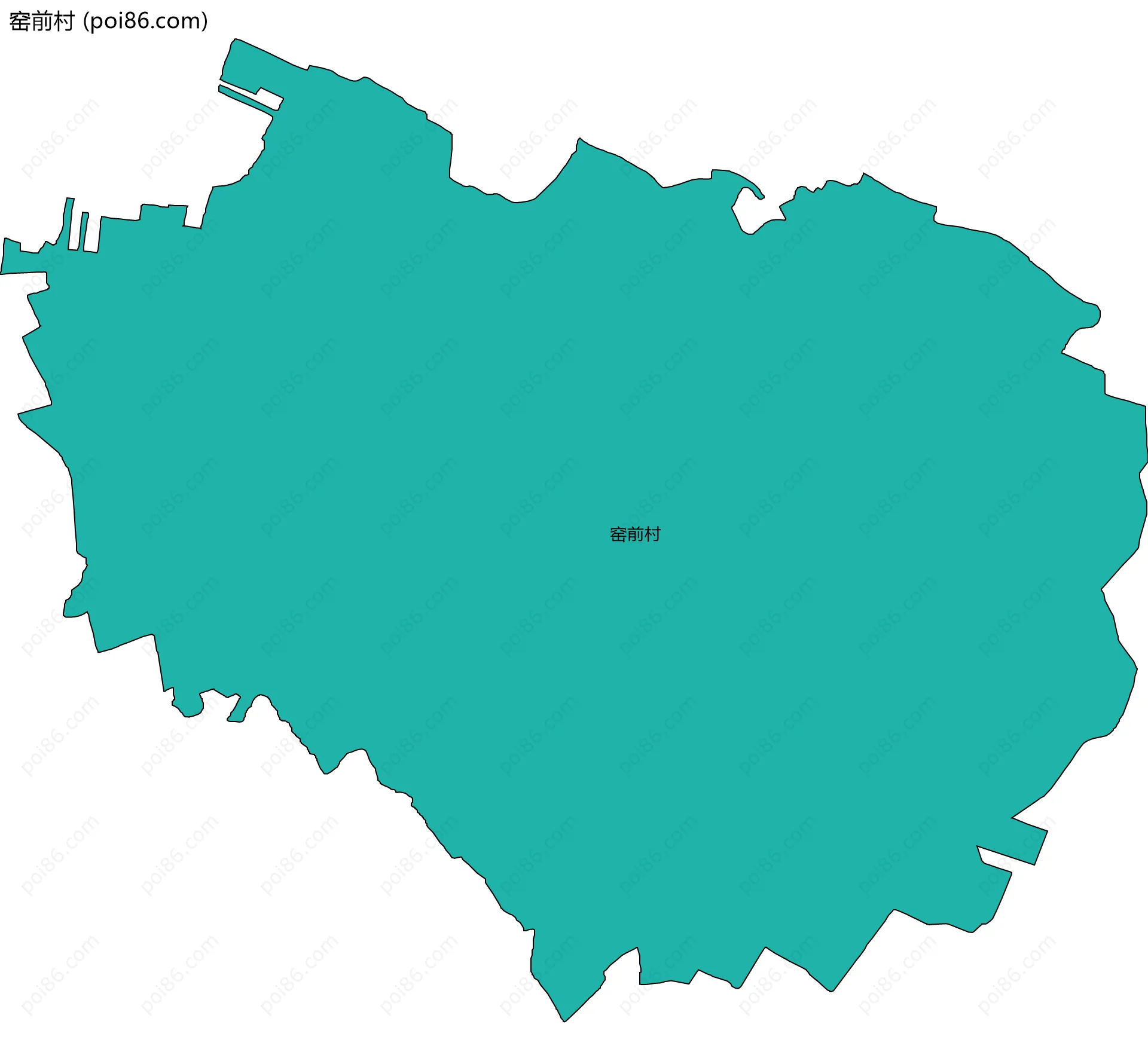 窑前村边界地图