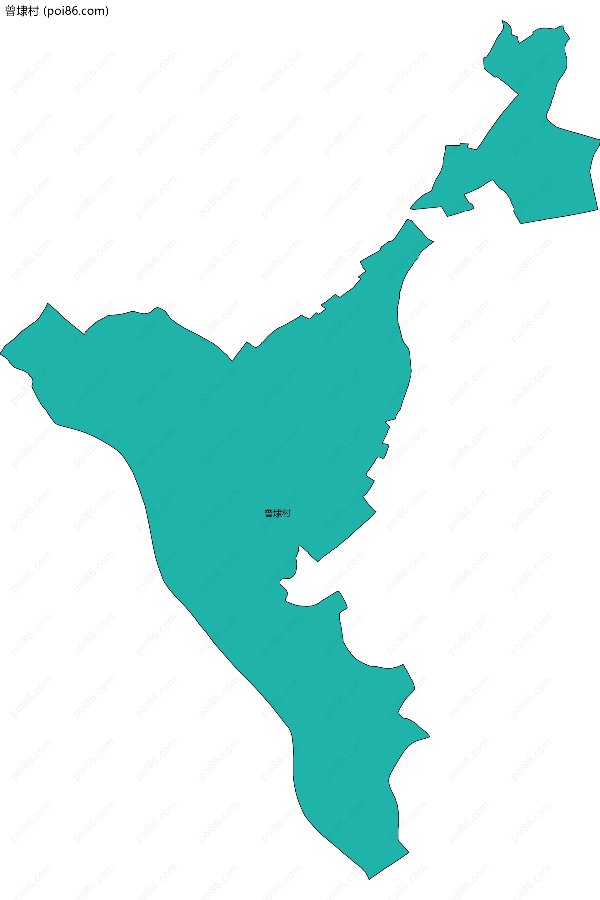 曾埭村边界地图