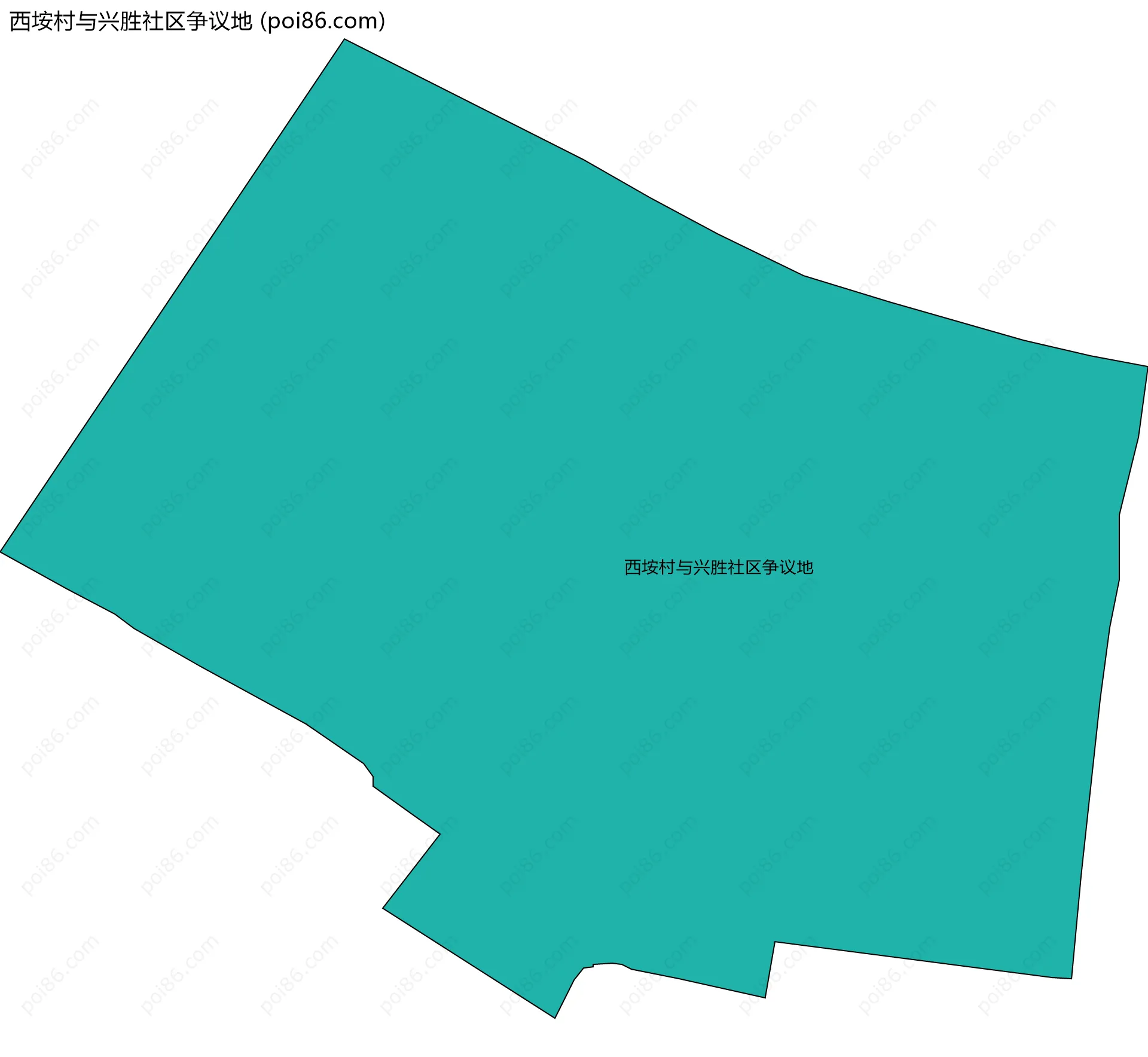 西垵村与兴胜社区争议地边界地图