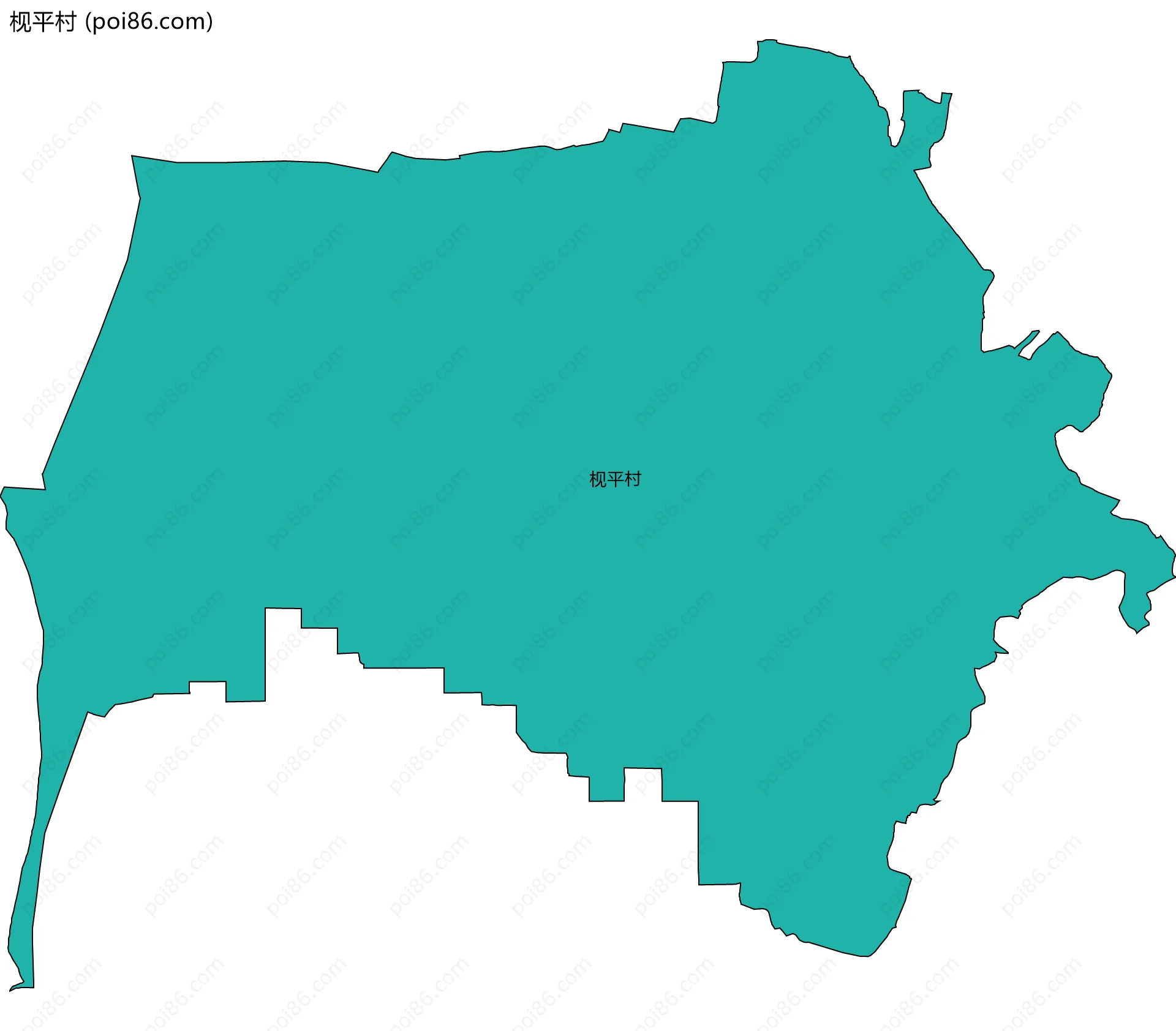 枧平村边界地图