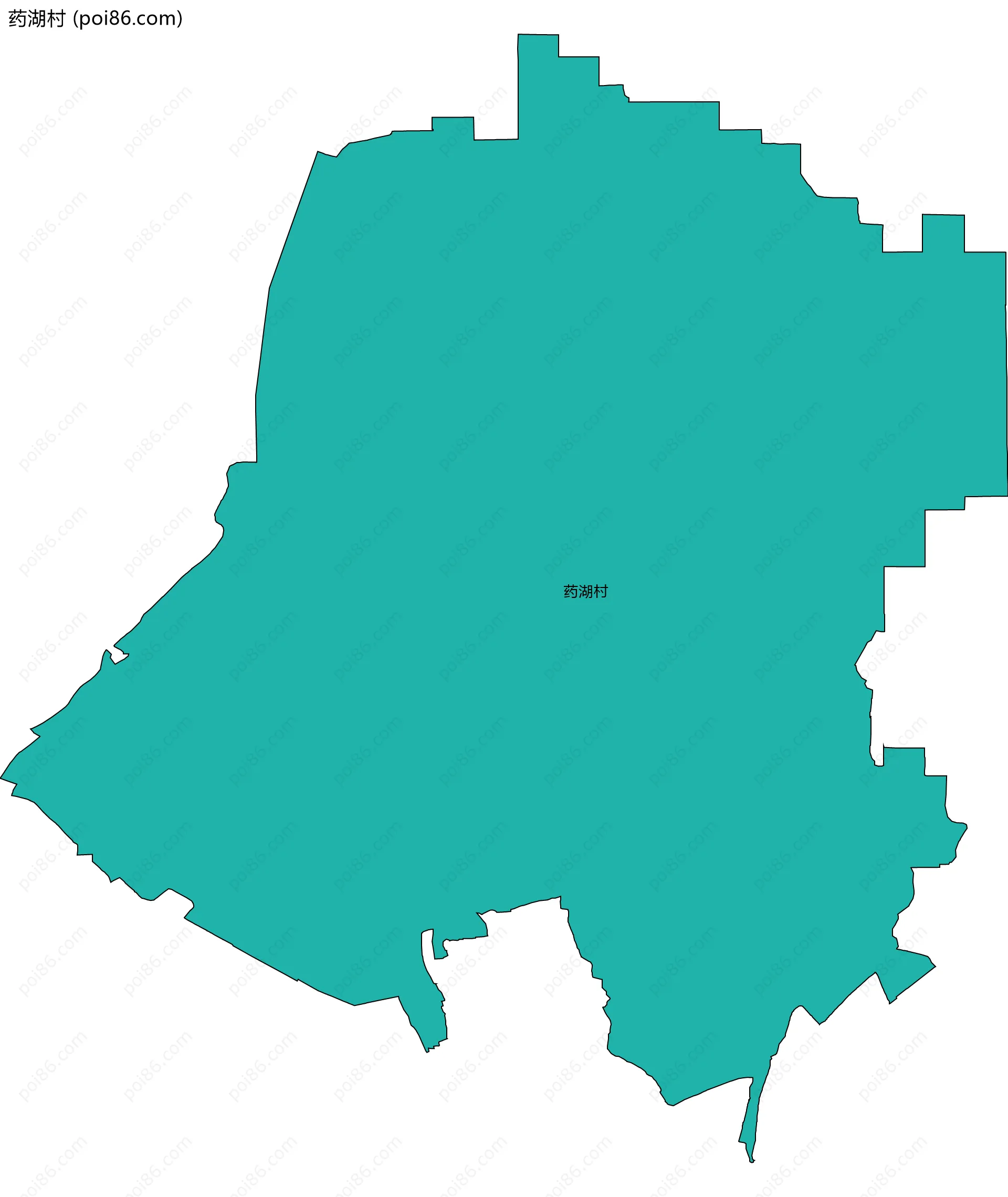 药湖村边界地图