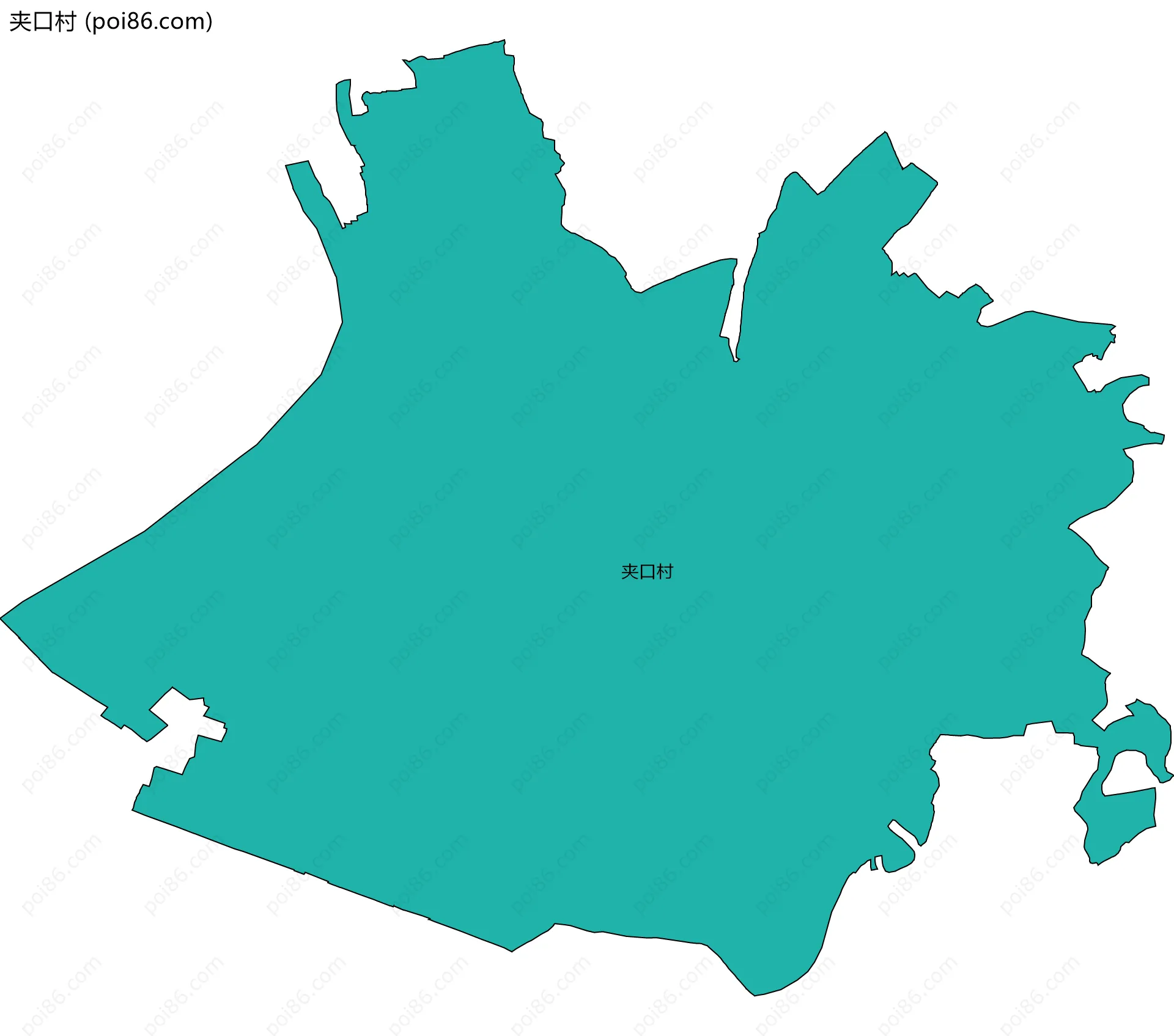 夹口村边界地图