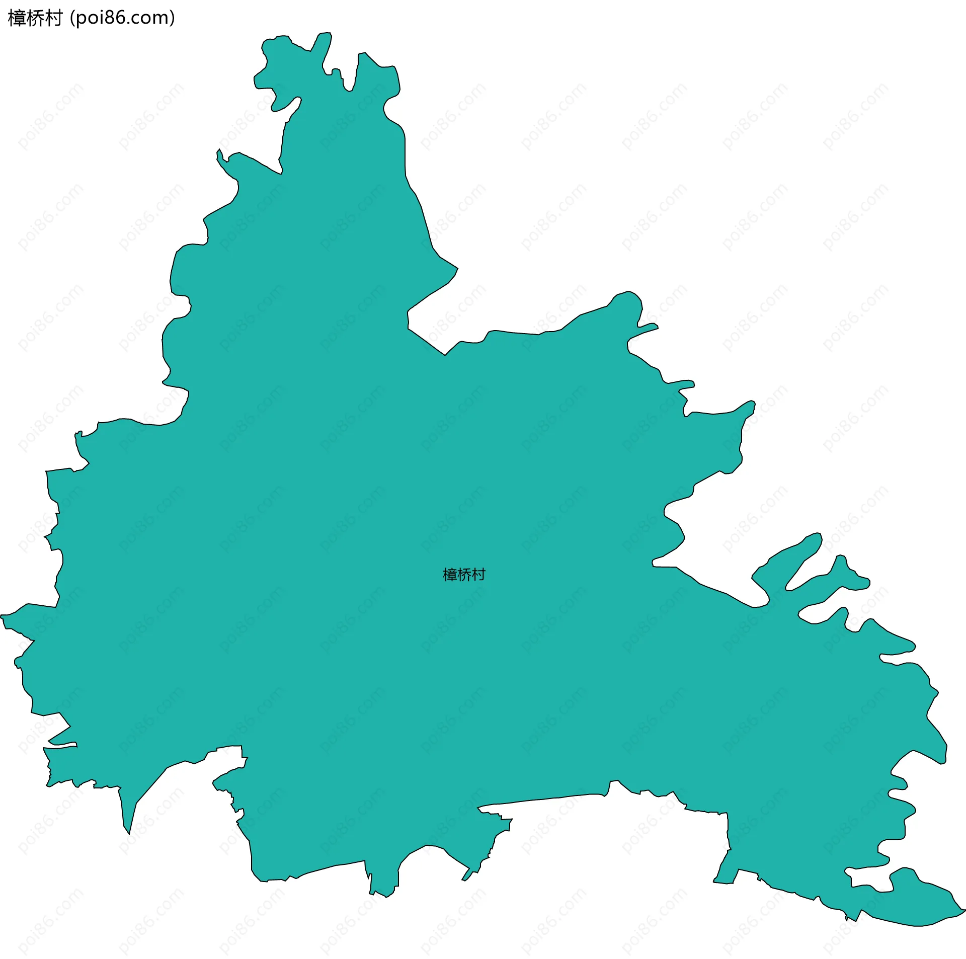 樟桥村边界地图