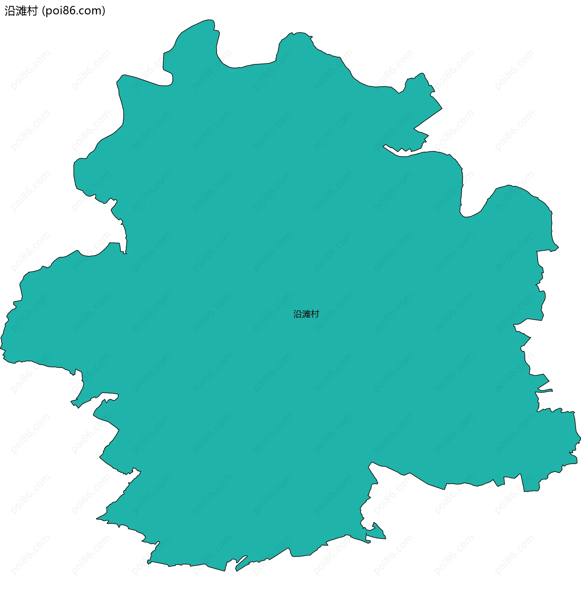 沿滩村边界地图