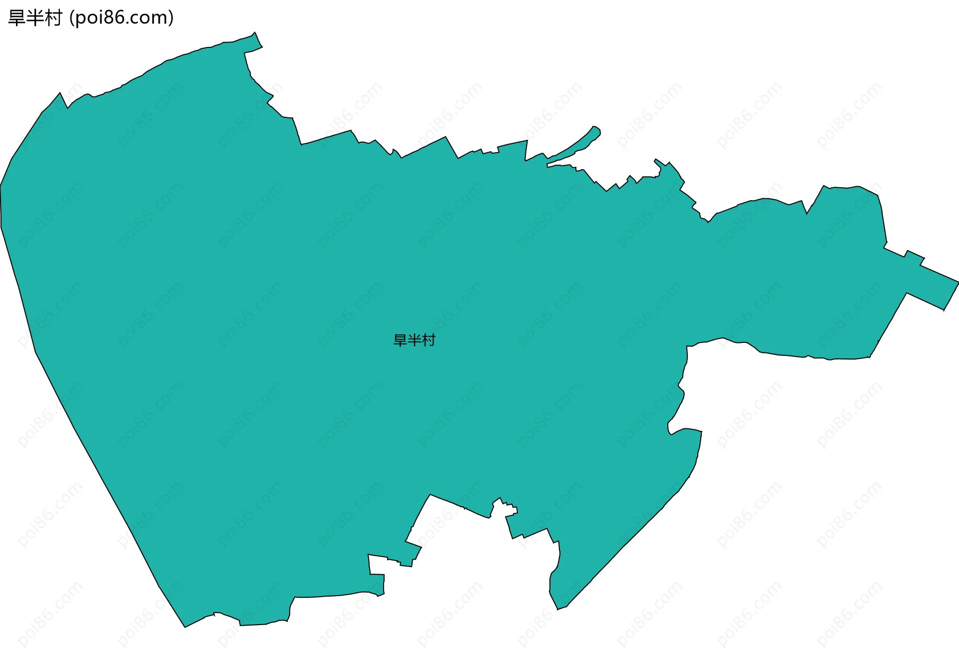 旱半村边界地图