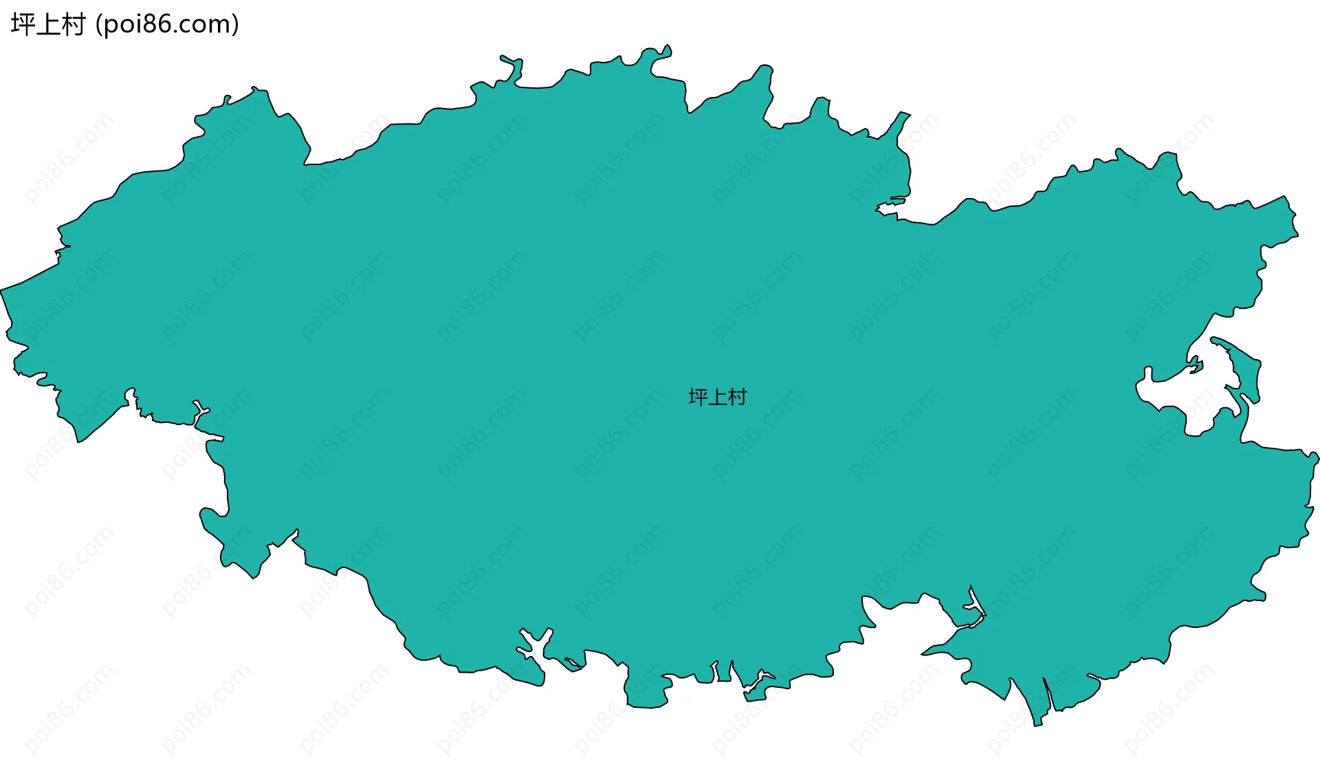 坪上村边界地图