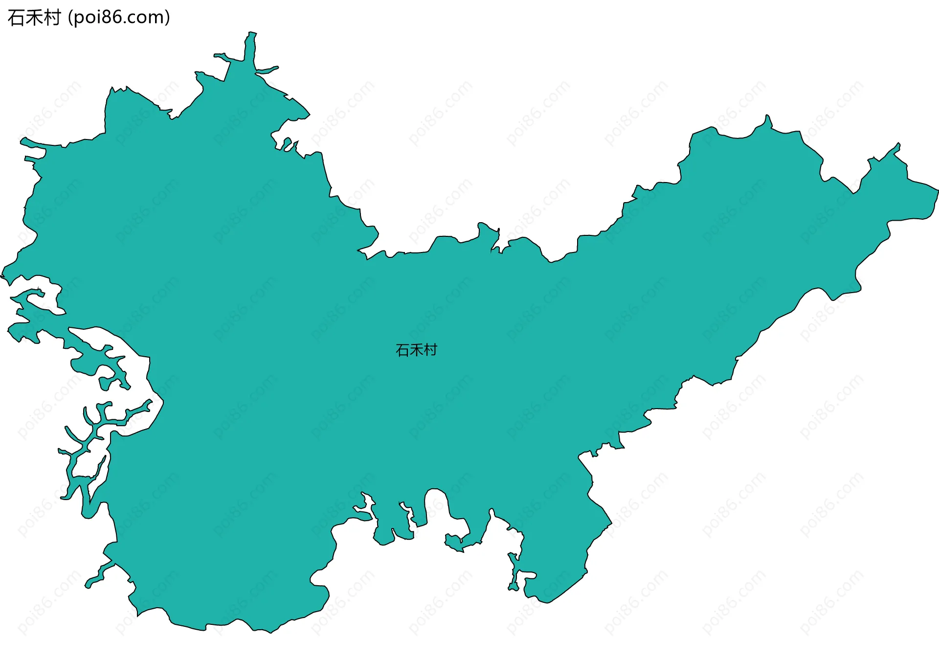 石禾村边界地图